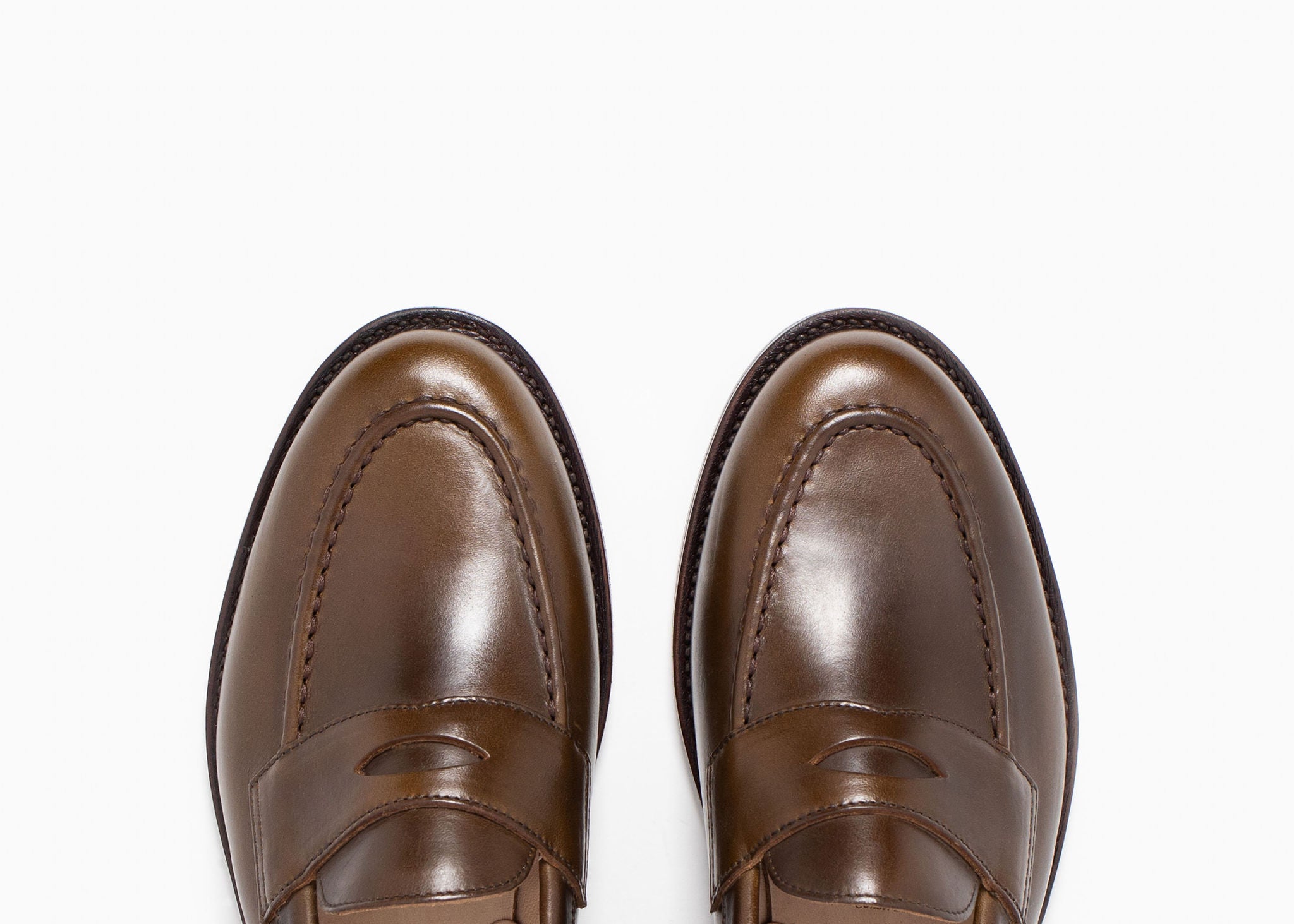 Premium Traveler Penny Loafers in Dark Olive Chromexcel Leather - Stylish & Comfortable Shoes for Business Casual, Office Wear & Daily Outfits