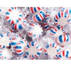 Premium Peppermint Starlight Candy - Red, White & Blue Hard Mints - 5 Pound Bulk Bag - Perfect for Holidays, Parties & Office Treats