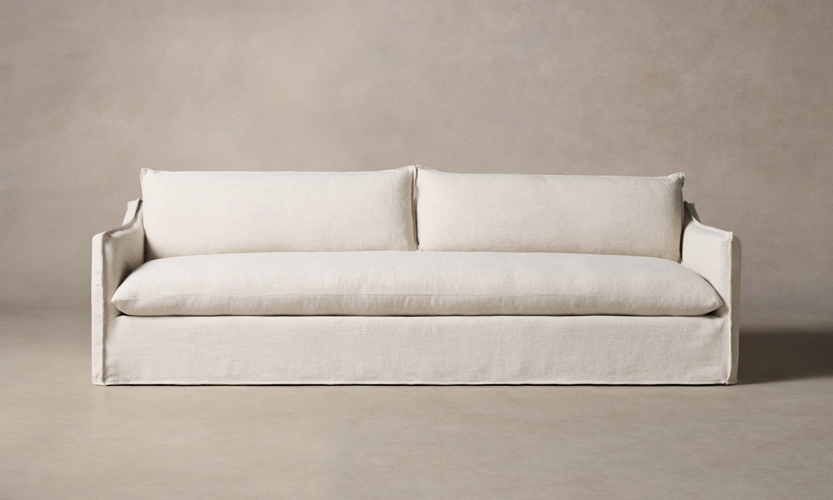 Dune Sofa - Premium Performance Linen Weave in Pure White | Modern Living Room Furniture for Cozy Home Decor