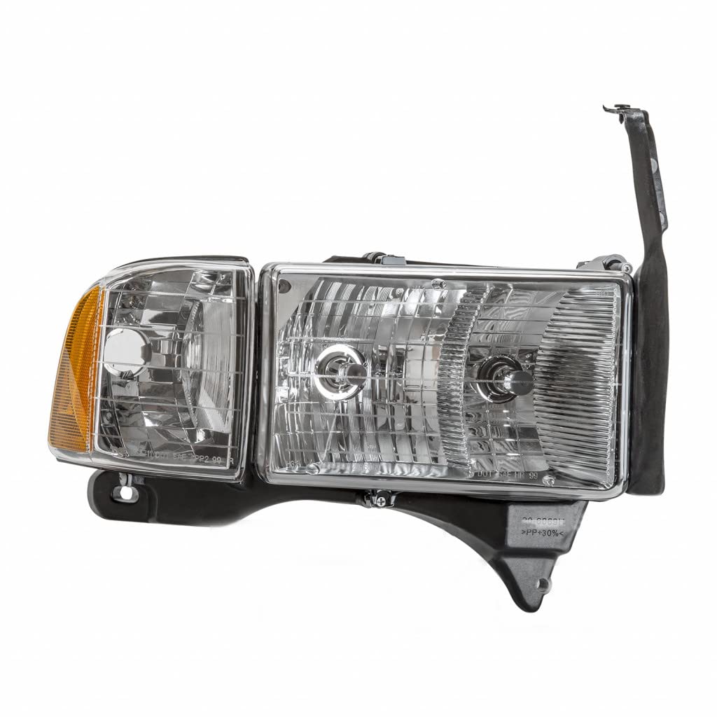 CarLights360: 1999-2002 Dodge Ram 2500 Passenger Side Headlight Assembly - CH2503123 Compatible Replacement - Perfect for Night Driving & Off-Road Adventures