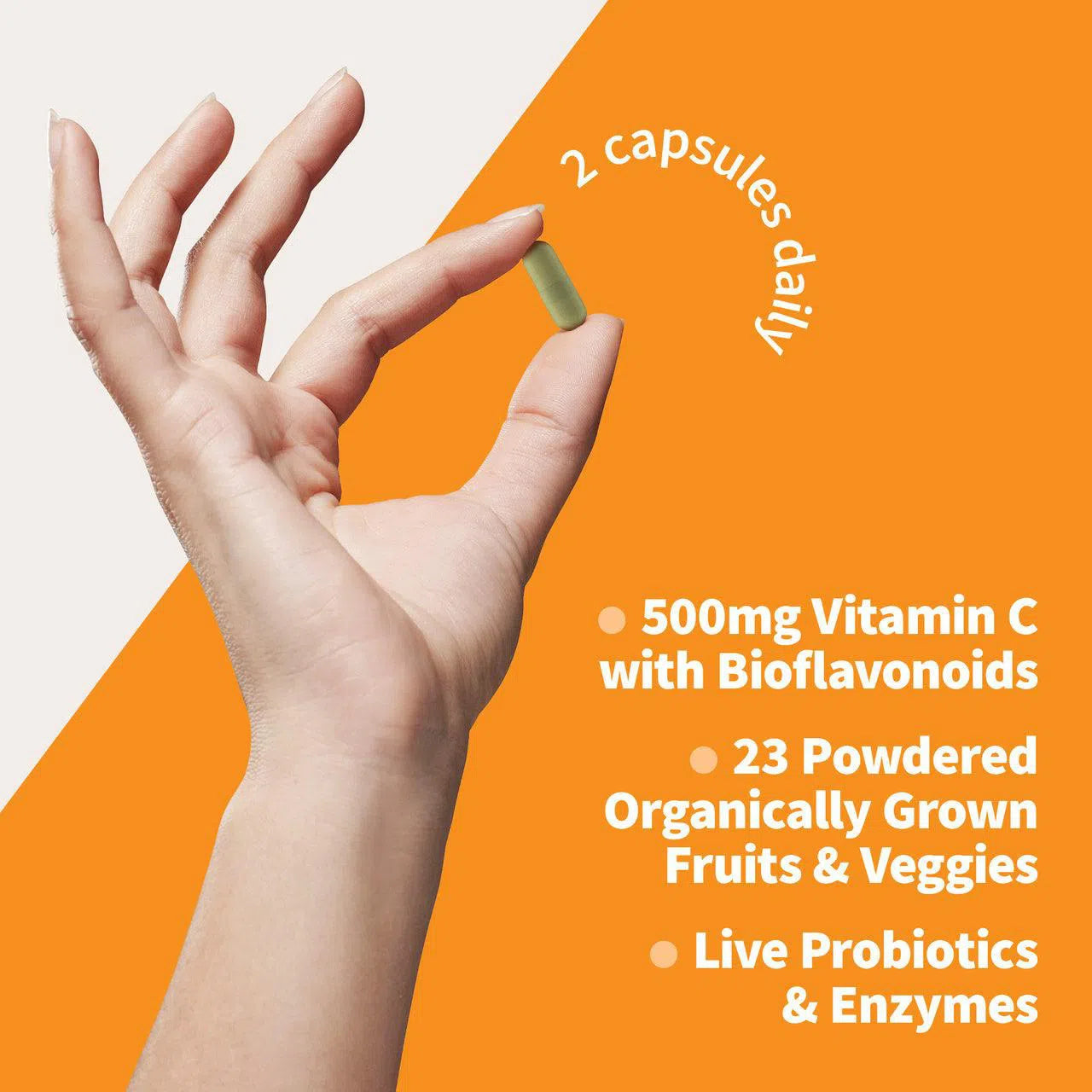 Garden of Life Vitamin Code Raw Vitamin C Supplement - 60 Vegan Capsules for Immune Support, Antioxidant Boost & Skin Health - Perfect for Daily Wellness & Cold Season Defense
