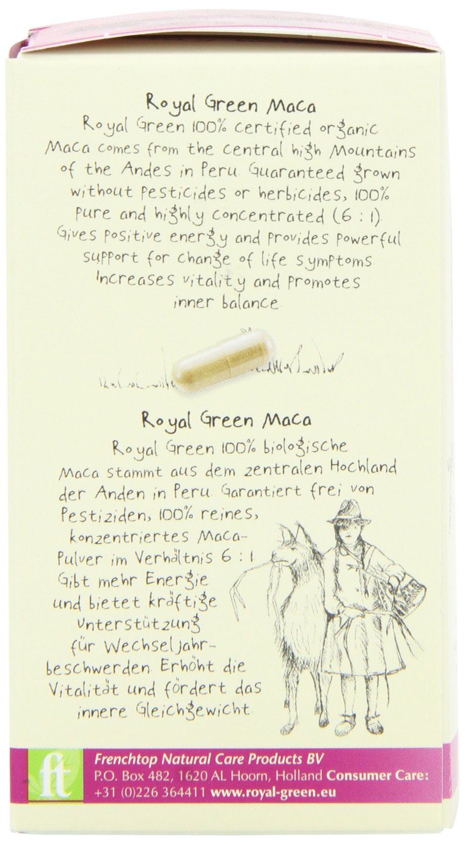 Royal Green Maca Capsules - 60 Count | Organic Peruvian Maca Root Powder Supplement for Energy, Stamina & Hormone Balance | Boost Vitality for Men & Women | Perfect for Workout, Stress Relief & Daily Wellness