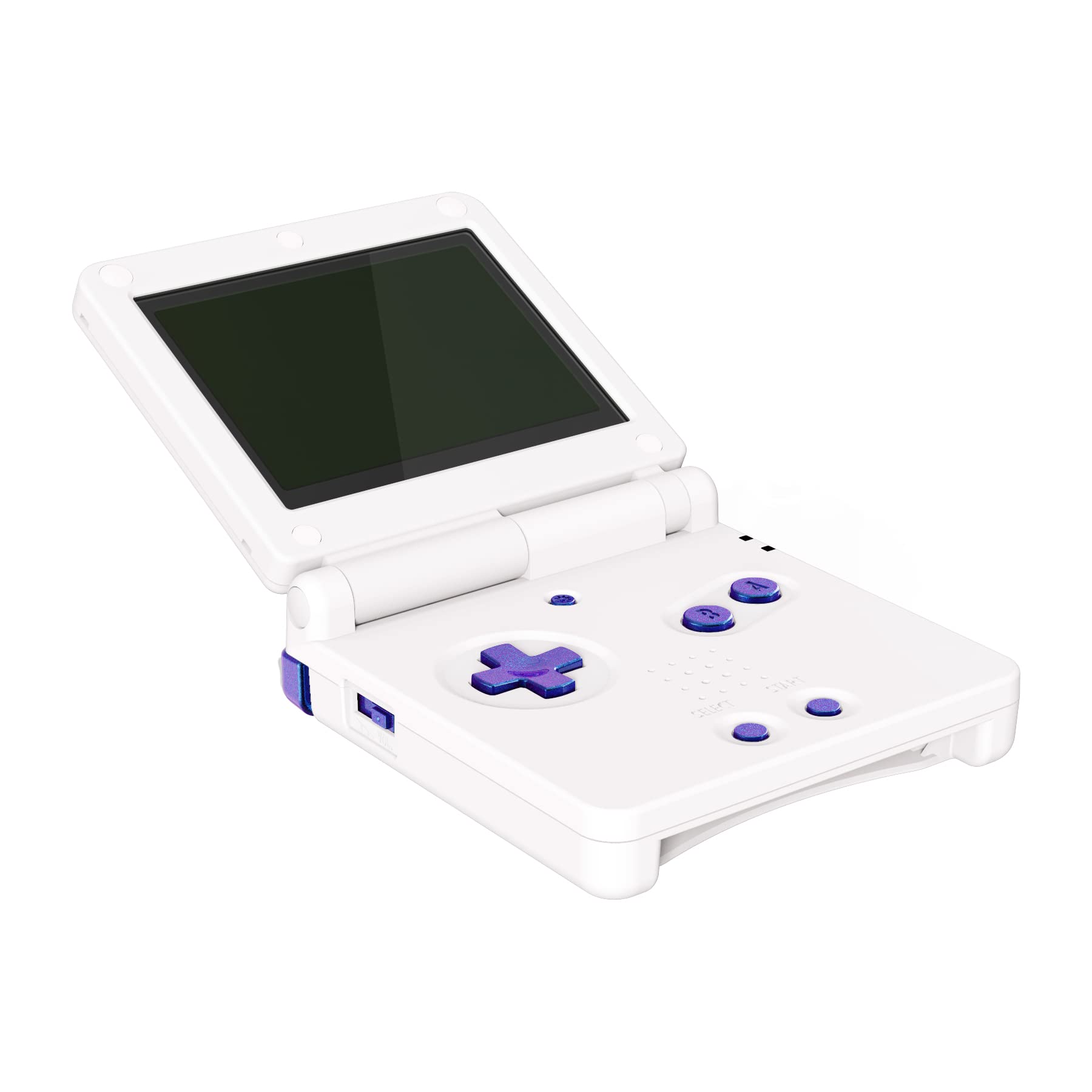 eXtremeRate Chameleon Purple Blue Glossy Custom Full Set Buttons for Gameboy Advance SP - Replacement A B L R, Power, Volume Buttons & D-pad for GBA SP Console (Console Not Included) - Perfect for DIY Repairs, Custom Mods & Gaming Enthusiasts