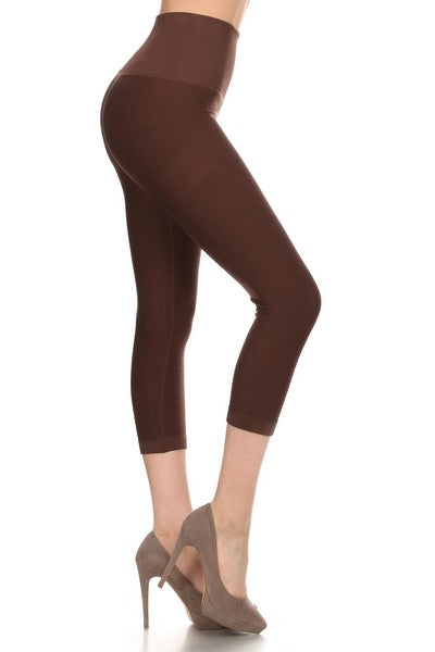 Titus Performance Moto Style Capri Leggings for Women - High Waist Yoga Pants with Pockets, Breathable Workout Leggings for Running, Gym & Motorcycle Riding