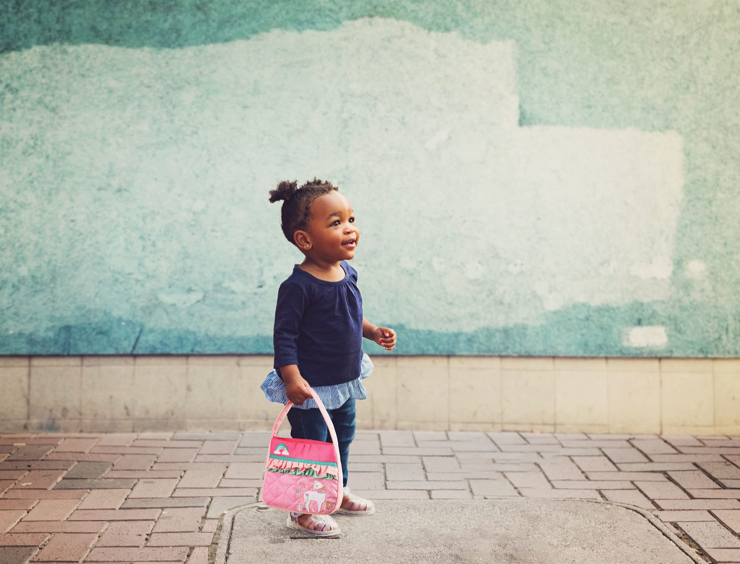 Stephen Joseph Little Girls Quilted Purse - Cute Toddler Handbag for Kids Age 3-8 | Perfect for Dress-Up, Birthday Gifts & Pretend Play