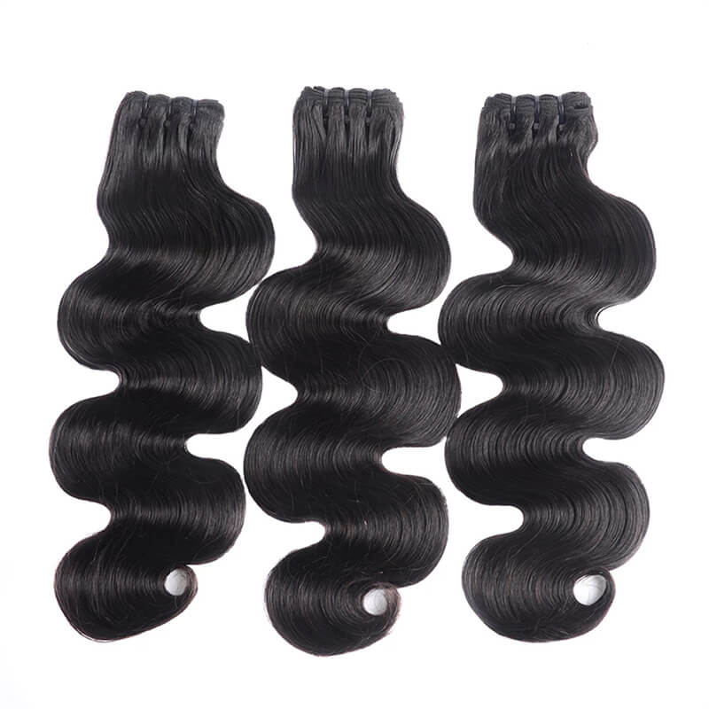 Eullair 15A Super Double Drawn Body Wave Bundles - 100% Virgin Human Hair Weave Extensions (3/4 Bundles) for Natural Look & Styling - Perfect for Daily Wear, Parties & Special Occasions