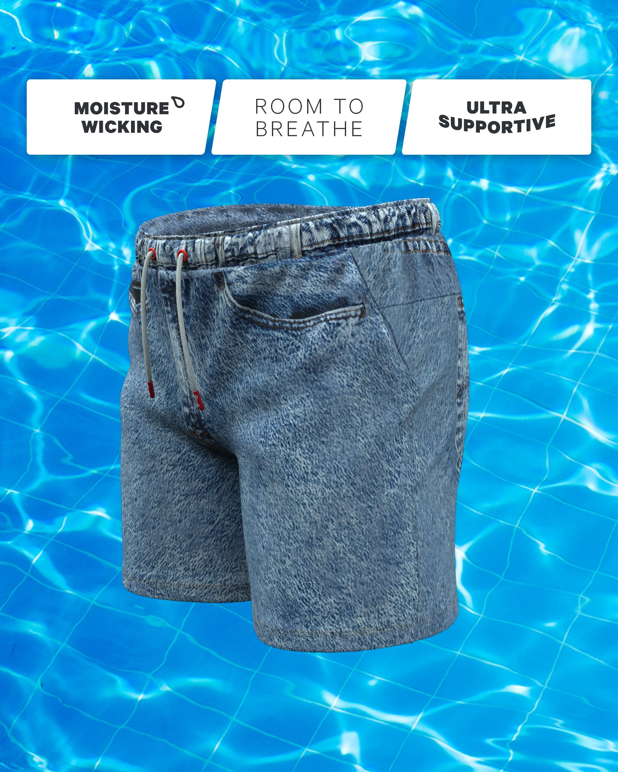 **Men's Quick-Dry Swim Trunks with Hammock Support Pouch & Compression Liner - Comfortable Beach, Pool & Water Sports Shorts**