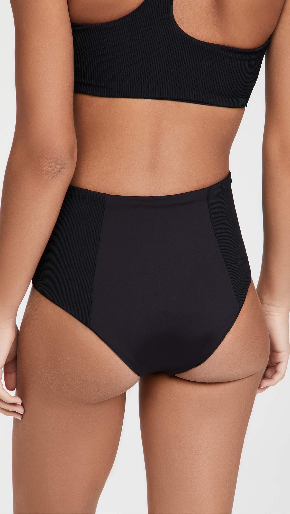 L*Space Jackie High Waist Bikini Bottoms - Black - Medium | Sexy Swimwear for Beach, Pool & Vacation