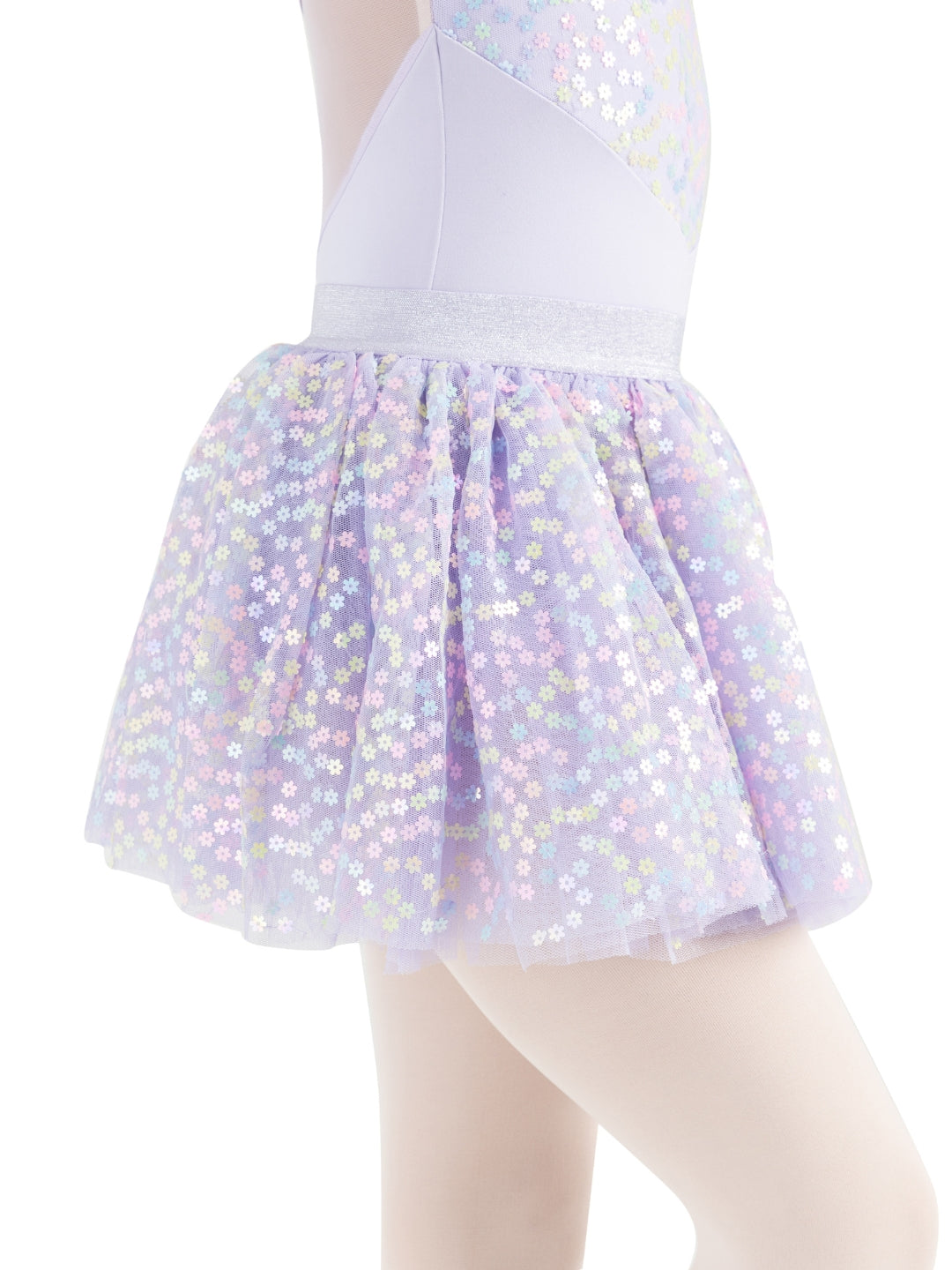 12226C Flower Fairy Glimmer Tutu Skirt for Girls - Sparkly Ballet Dance Skirt with Floral Design - Perfect for Ballet Recitals, Dance Performances & Fairy Costumes