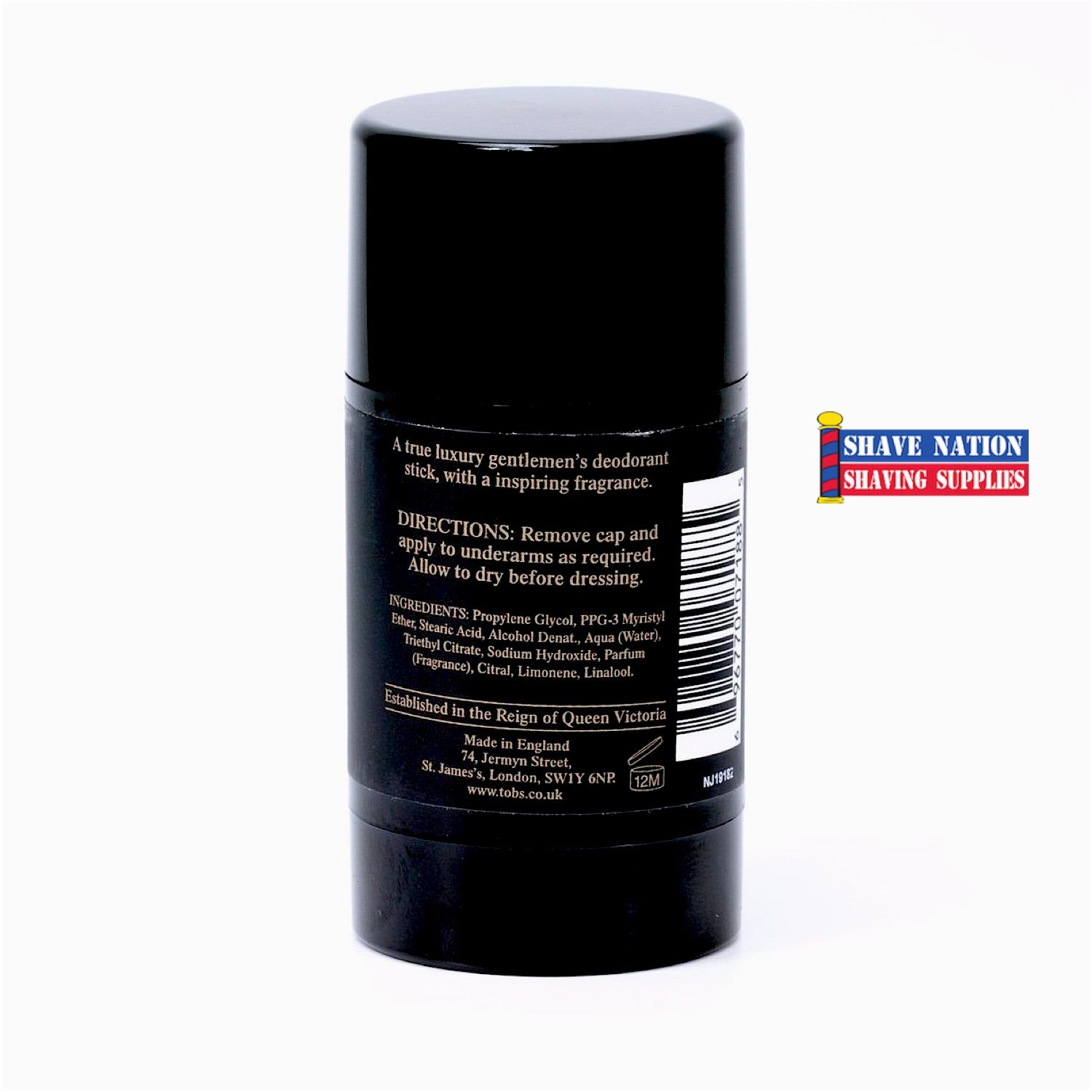 Taylor of Old Bond Street Royal Forest Deodorant Stick for Men - Natural Long-Lasting Freshness - Ideal for Travel, Gym & Daily Use