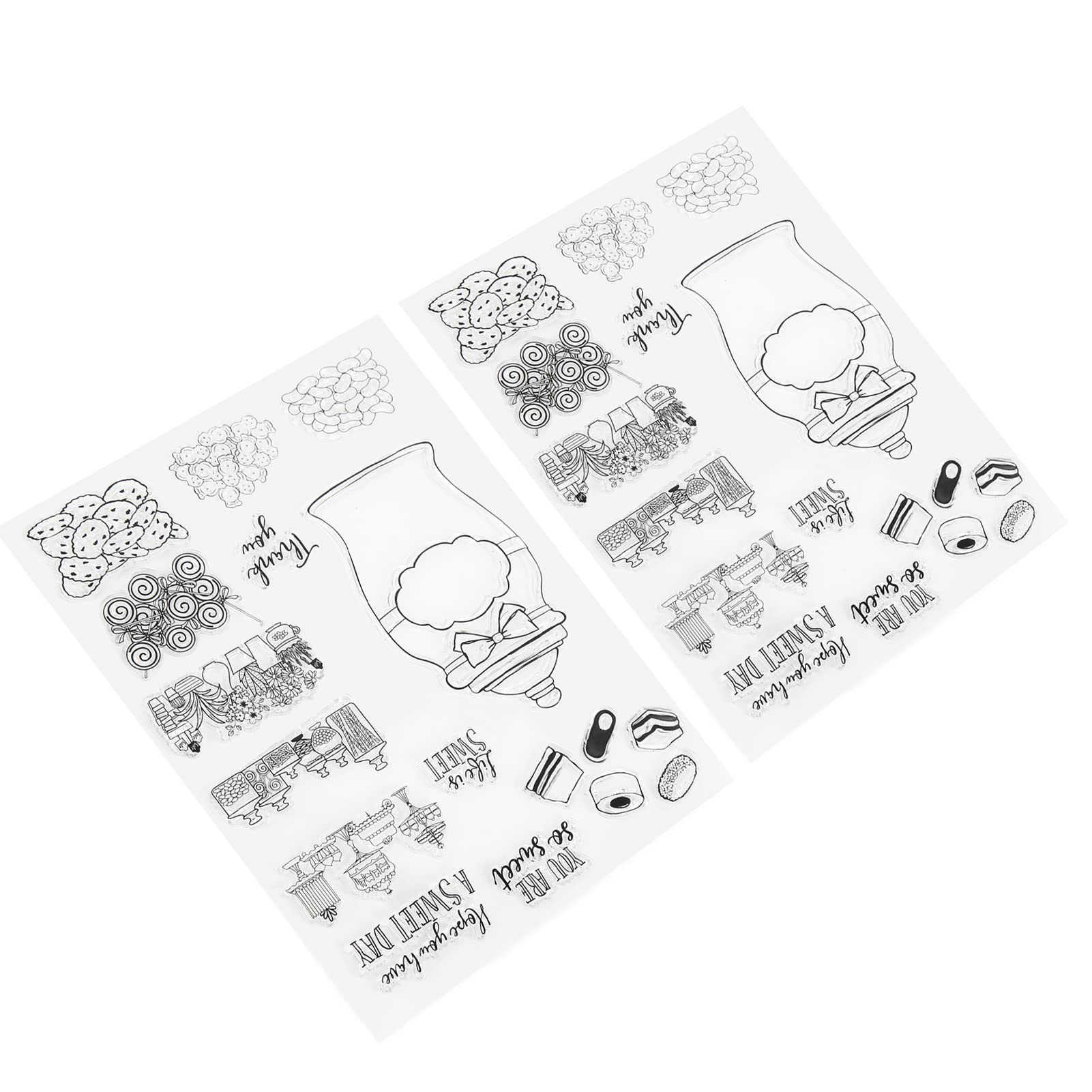 2pcs Clear Stamps for Card Making - DIY Scrapbooking & Journaling