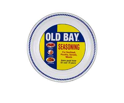 Old Bay Seasoning 15.5 oz - Premium Enamelware Serving Tray with Classic Design - Perfect for Seafood, Picnics, and Outdoor Dining