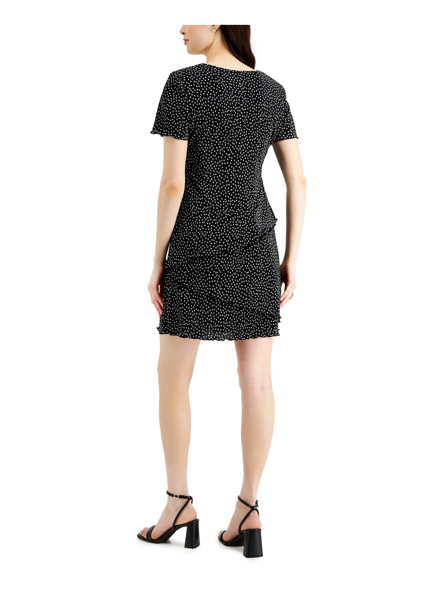 Petite Women's Tiered Short Mini Dress - Floral Print Casual Summer Dress for Parties, Dates & Vacations