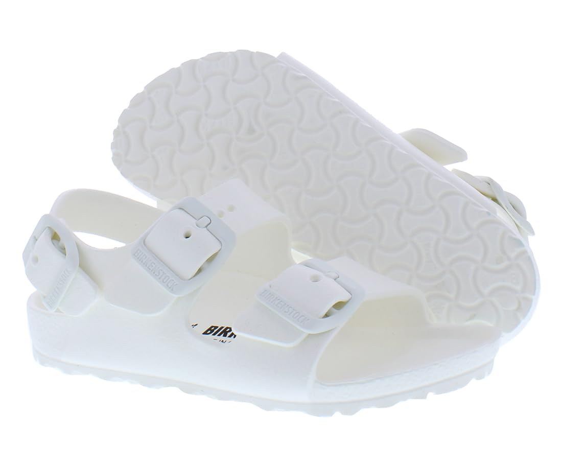 Birkenstock Milano Kids Sandals - White EVA - Size 27 | Comfortable & Durable Footwear for Boys & Girls | Perfect for Beach, Pool, and Summer Outdoor Activities