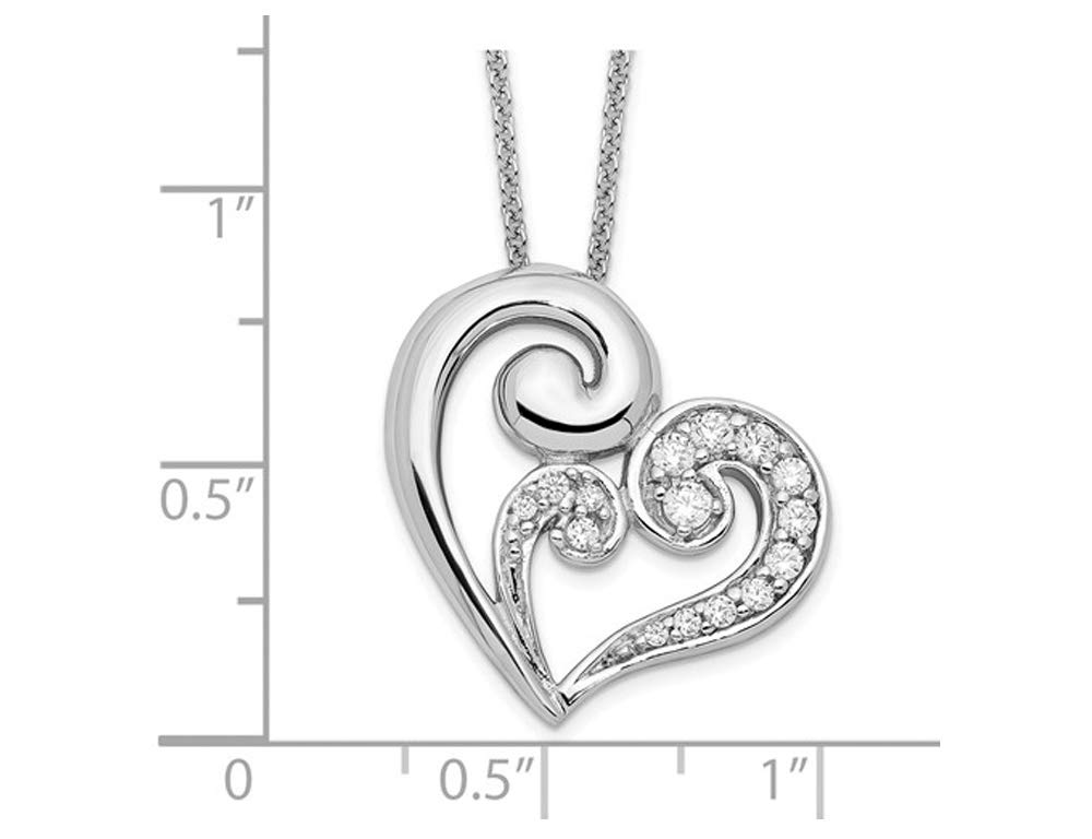Elegant Sterling Silver Heart Pendant Necklace with Chain - Perfect Gift for Mother's Day, Birthday & Anniversary - Ideal for Everyday Wear & Special Occasions
