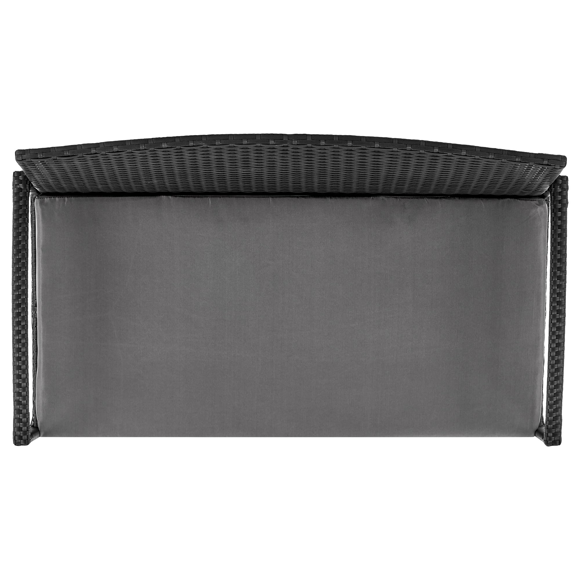Manhattan Comfort Noli 4-Piece Outdoor Patio Furniture Set - Steel Rattan Conversation Set with 2 Armchairs, Loveseat & Tempered Glass Coffee Table | Waterproof Cushions | Grey | Perfect for Garden, Backyard, Poolside & Terrace Relaxation
