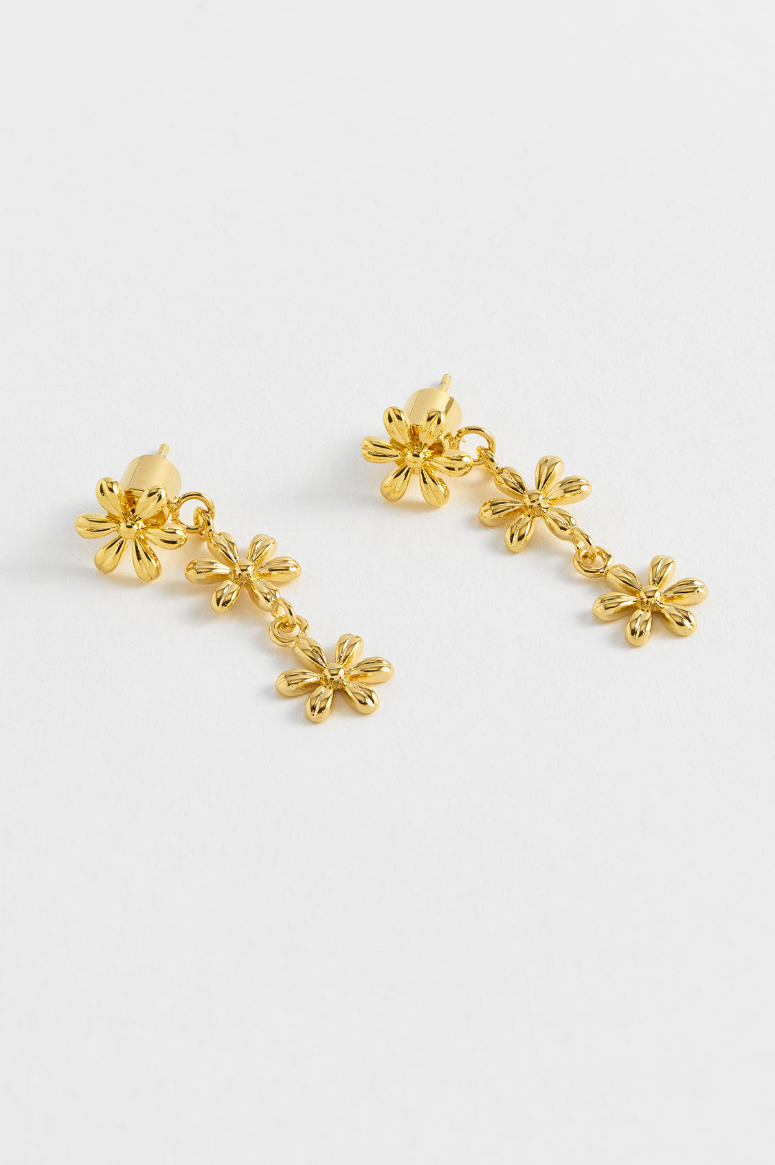 Elegant Trio Flower Drop Earrings for Women - Dainty Floral Dangle Earrings for Party, Wedding & Everyday Wear