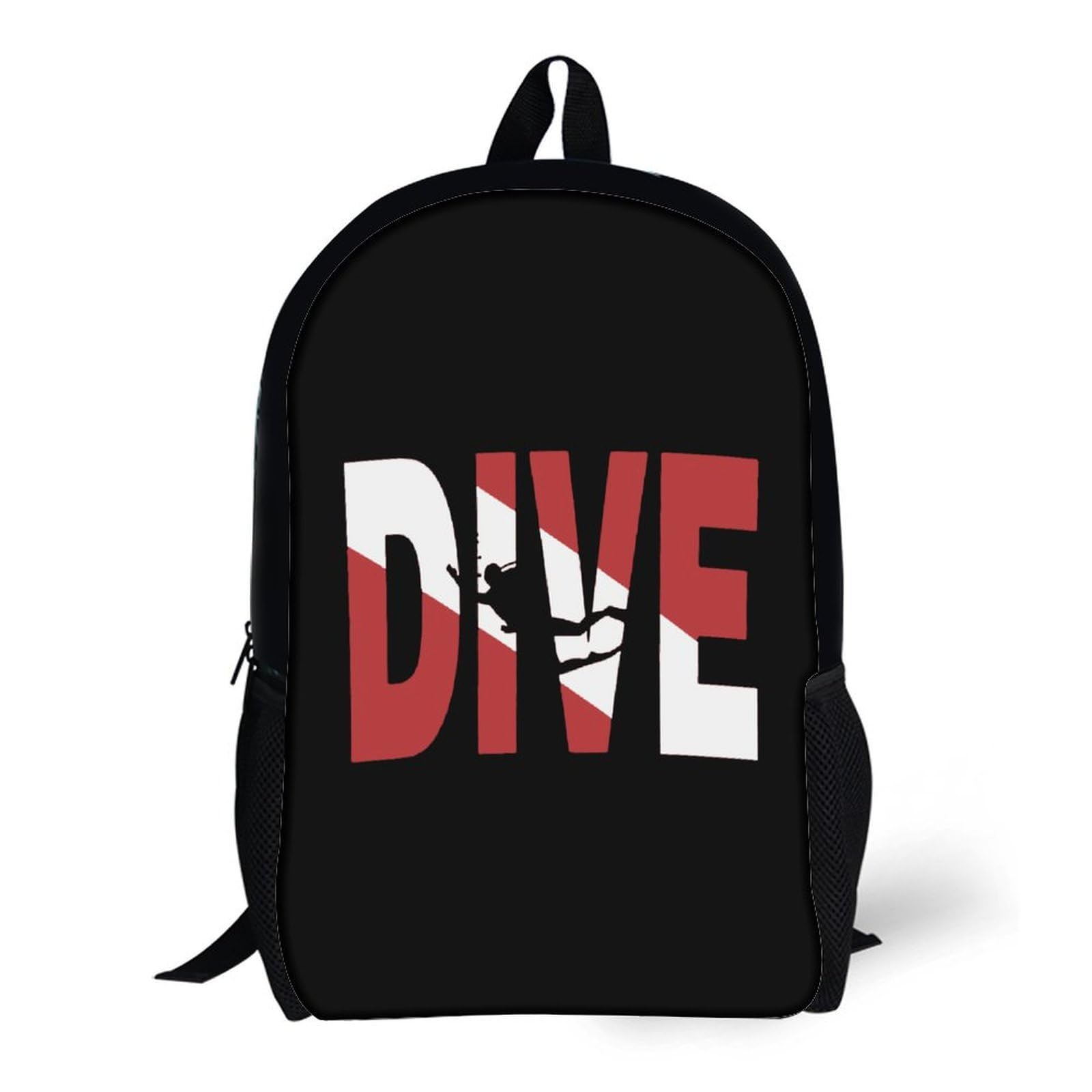 **IOEDTHBJ Distressed Dive Flag Backpack - 17 Inch Laptop Backpack for Men & Women, Waterproof School & Travel Computer Bag, 3D Printed Design - Perfect for College, Work & Outdoor Adventures**