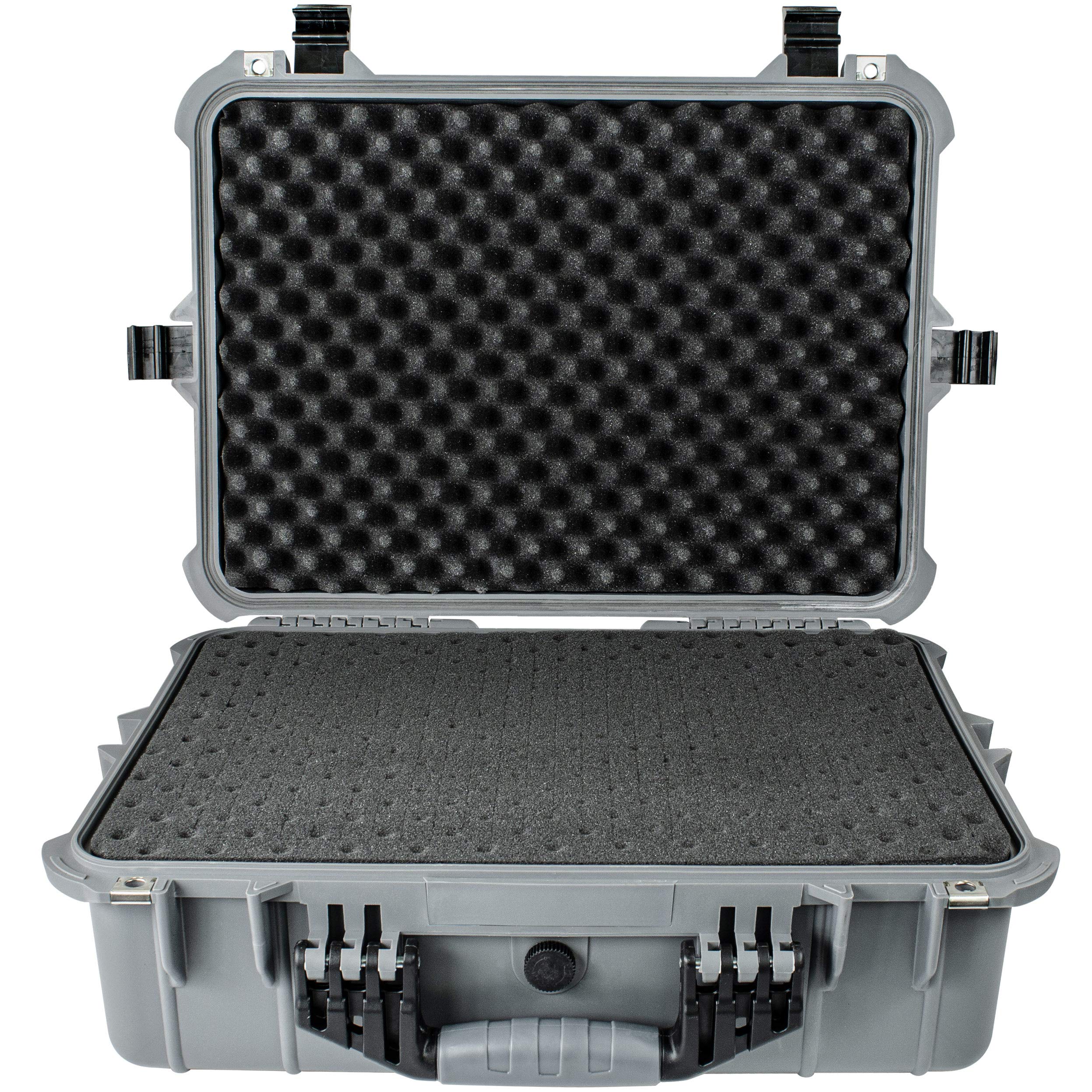 Eylar 20 Inch Protective Large Gun Hard Case - Waterproof & Shockproof Rifle Case with Customizable Foam Insert - Perfect for Firearm Storage, Hunting, and Range Transport