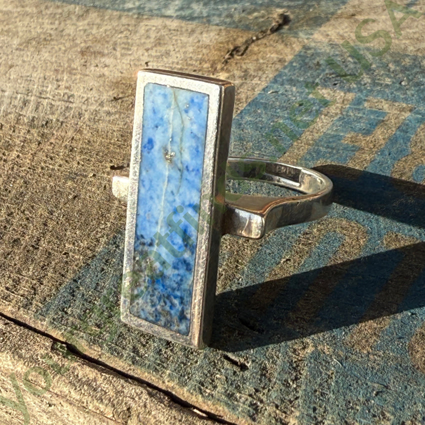 Stunning Lightning Strike Lapis Lazuli Ring - Size 7.5 (US) - Handmade Sterling Silver Jewelry for Women - Perfect for Gifts, Weddings & Boho Fashion