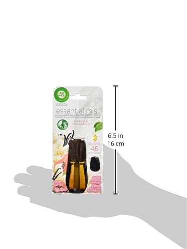 Air Wick Essential Mist Refill - Vanilla & Pink Papaya Scent (1 Count) | Essential Oil Diffuser Refill for Home, Office | Long-Lasting Air Freshener for Bathroom, Living Room & Bedroom