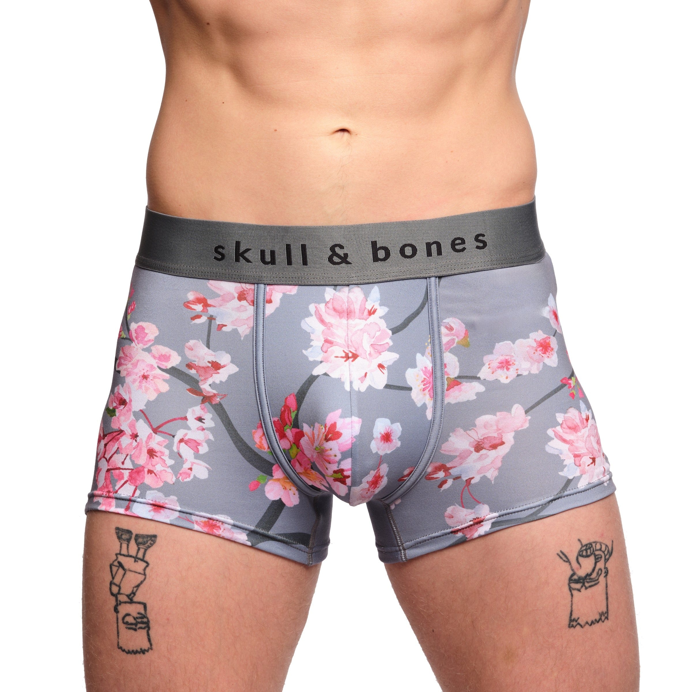 Grey Cherry Blossom Trunk - Stylish Storage Box for Home Decor, Bedroom Organization & Seasonal Wardrobe Storage