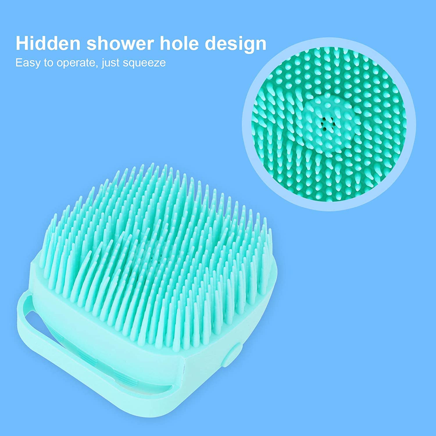 CHITDAX Silicone Body Scrubber & Exfoliating Shower Brush with Soap Dispenser - Soft Bath Brush for Kids & Adults - Pack of 2 Multicolor - Perfect for Gentle Exfoliation & Deep Cleansing in Shower or Bath
