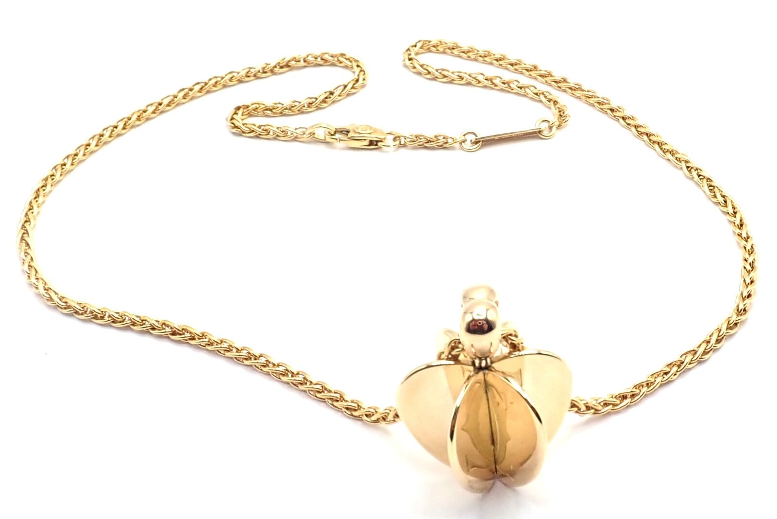 Authentic Cartier 18k Yellow Gold Double C 3D Apple Pendant Necklace for Women - Luxury Jewelry Gift for Anniversary, Birthday & Special Occasions