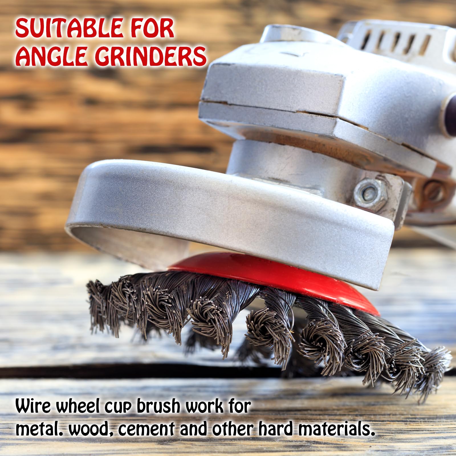 12 Pack Coarse Crimped Wire Wheel Brush for 4-1/2