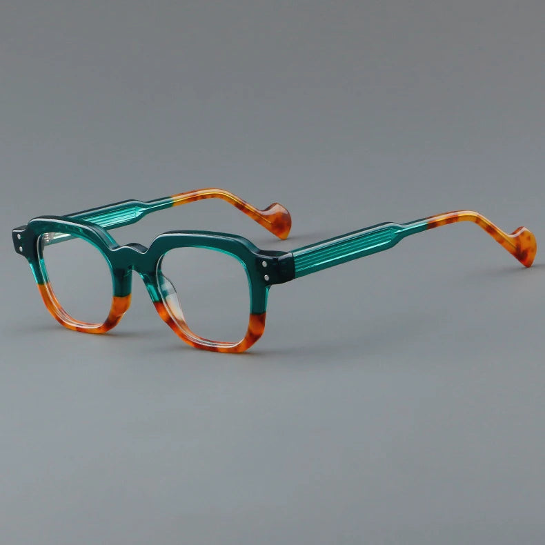 CCspace Unisex Full Rim Square Acetate Eyeglasses 57287 - Lightweight & Durable Frame for Men & Women - Perfect for Reading, Working & Fashion Accessories