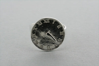 Sterling Silver Clock Ring - Elegant & Timeless Jewelry for Women - Perfect for Gifts, Parties & Everyday Wear