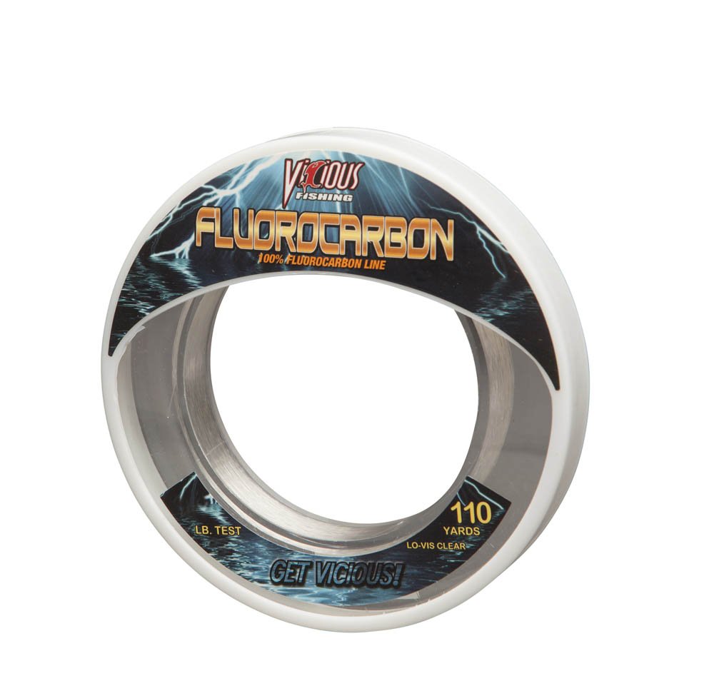 Vicious 60# Fluorocarbon Fishing Leader - Strong & Invisible for Saltwater & Freshwater