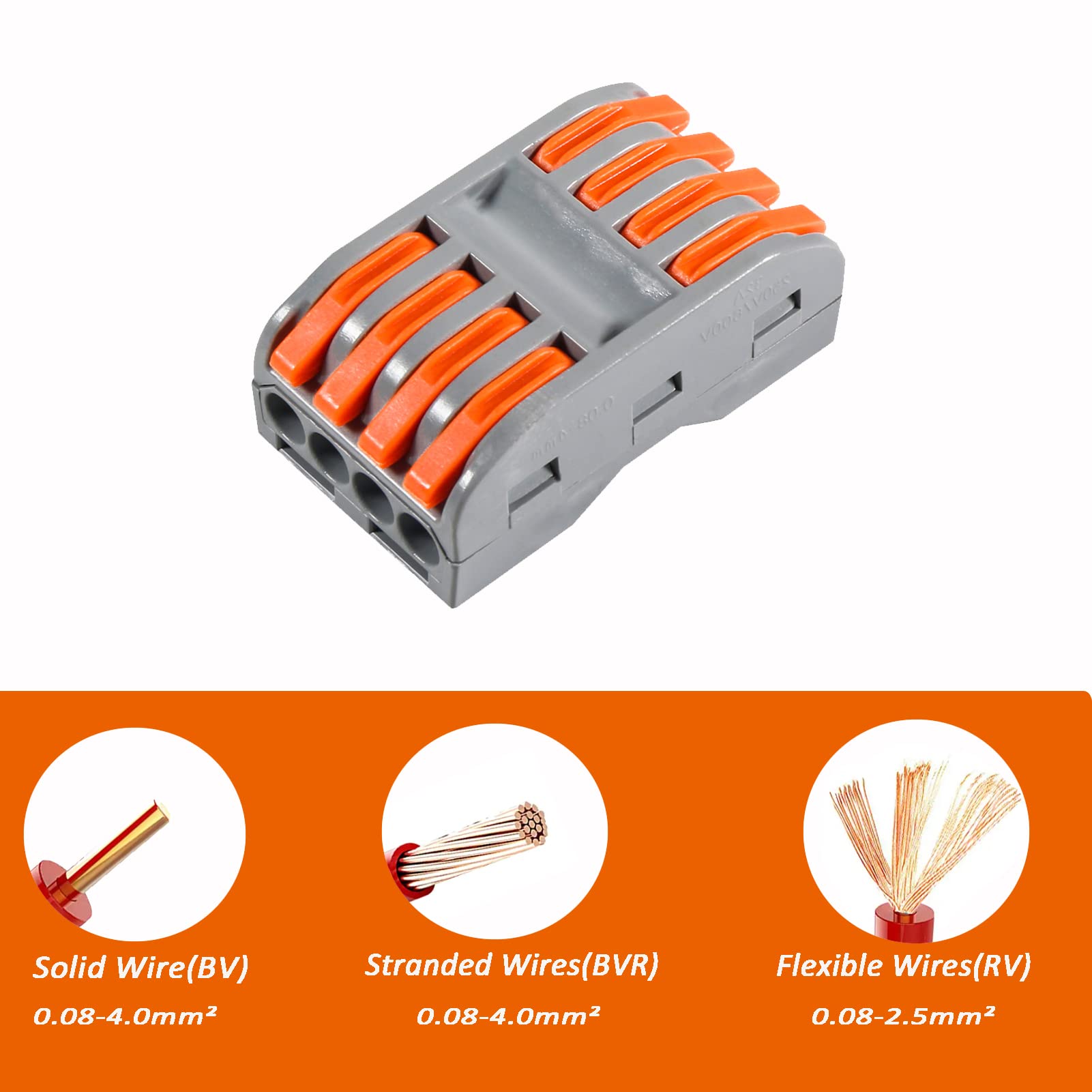 30pcs Lever Wire Connectors SPL-2 - Compact Electrical Connectors for 28-12AWG Soft & Hard Wires - Universal Wire Terminals & Nuts - Ideal for Home Wiring, DIY Projects & Electrical Repairs