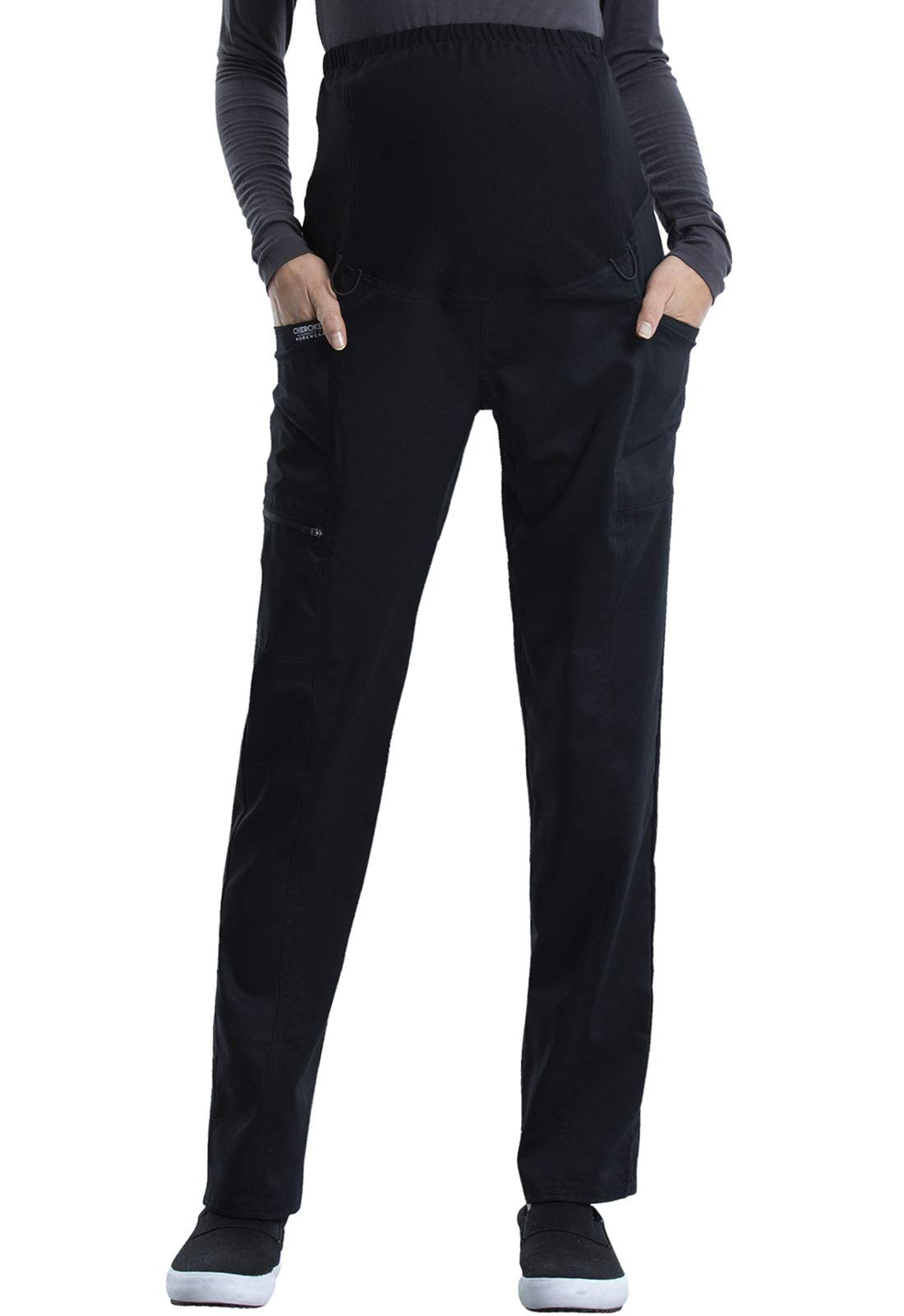 Cherokee Women's Workwear Scrubs Pants - Maternity Straight Leg WW155 - Comfortable Medical Uniform for Nurses & Healthcare Professionals