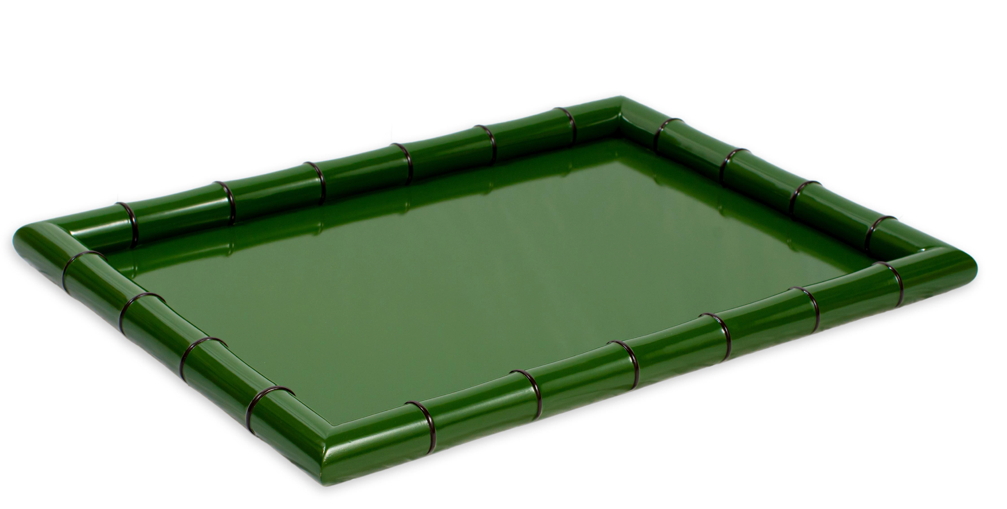 Large Bamboo Cane Tray - Eco-Friendly Serving Tray for Dining, Picnics & Home Decor | Forest-Themed Natural Wood Platter