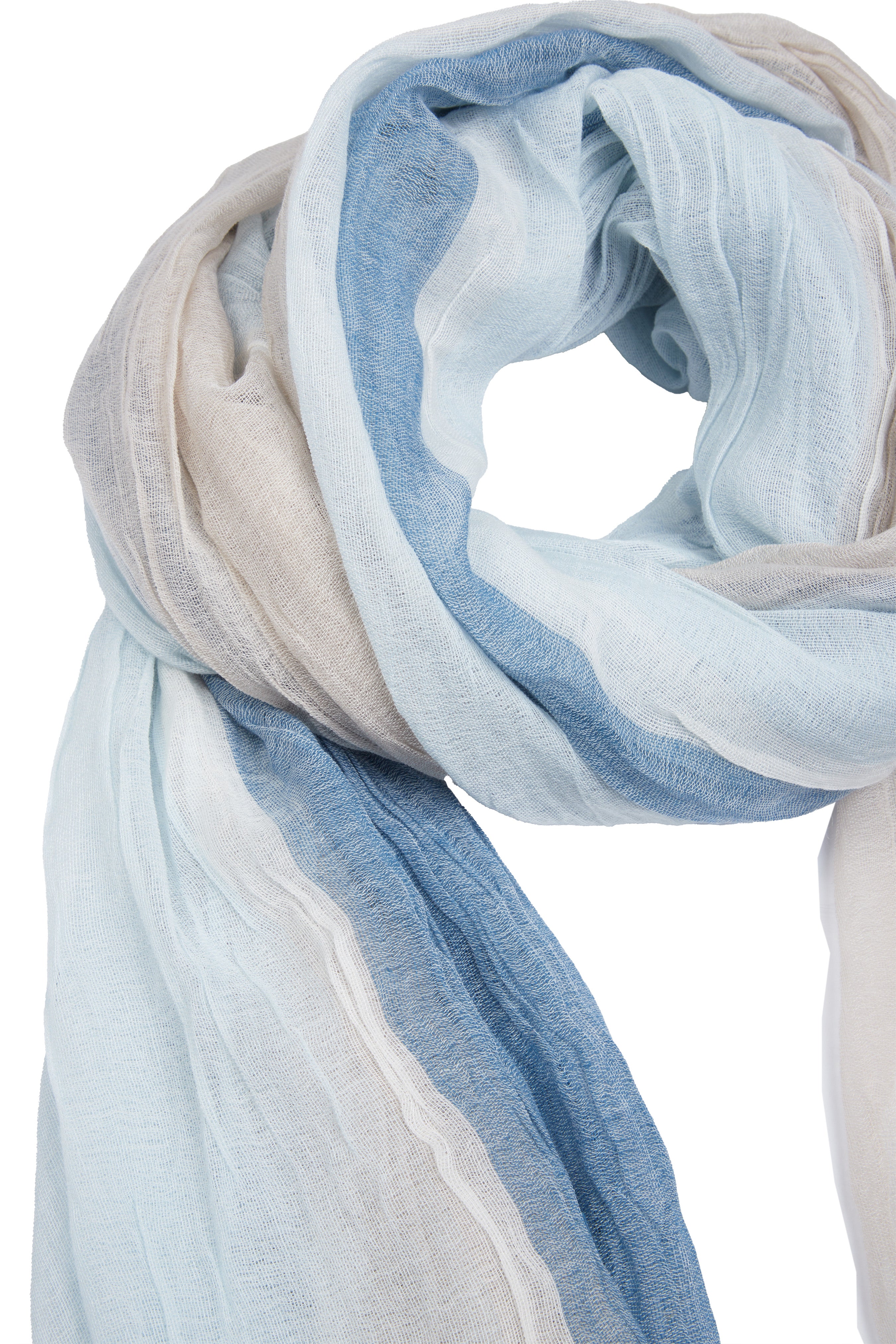 Stylish Striped Fringed Beach Scarf - Lightweight Summer Shawl for Women - Perfect for Beach Cover-Up, Poolside Lounging & Vacation Accessories