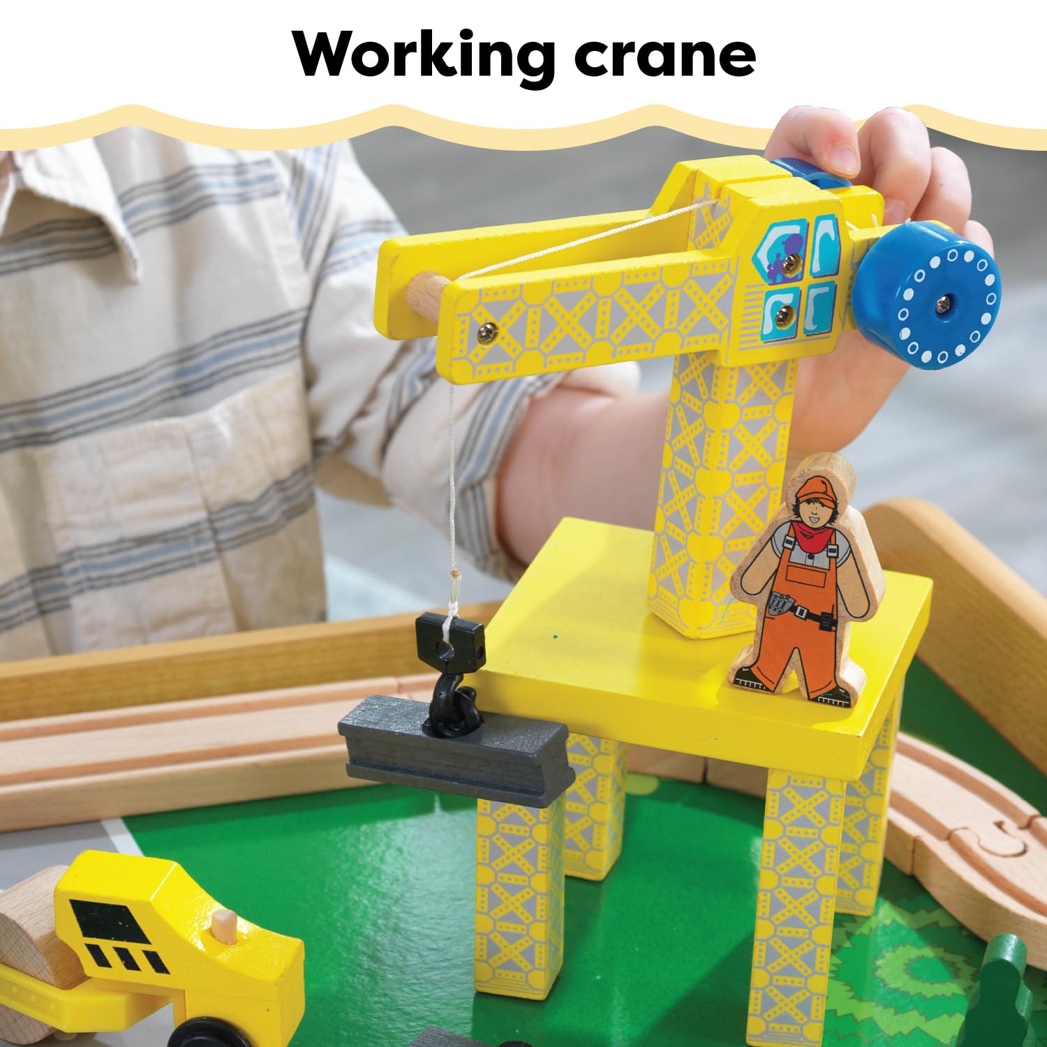 KidKraft 17850 Waterfall Mountain Wooden Train Set & Table - 120 Piece Toy Train Track with Storage Bins | Perfect for Kids Playroom, Preschool Learning & Creative Playtime