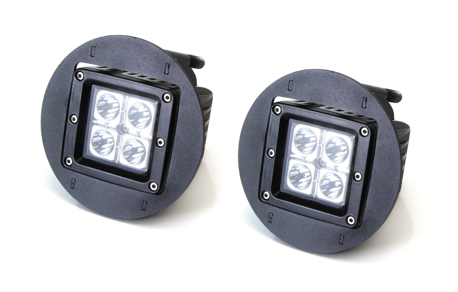 40W CREE Cubic LED Fog Lights with Mounting Bracket & Wiring Kit - Compatible with Toyota Tundra, Tacoma & More | Off-Road, Foggy Weather & Night Driving