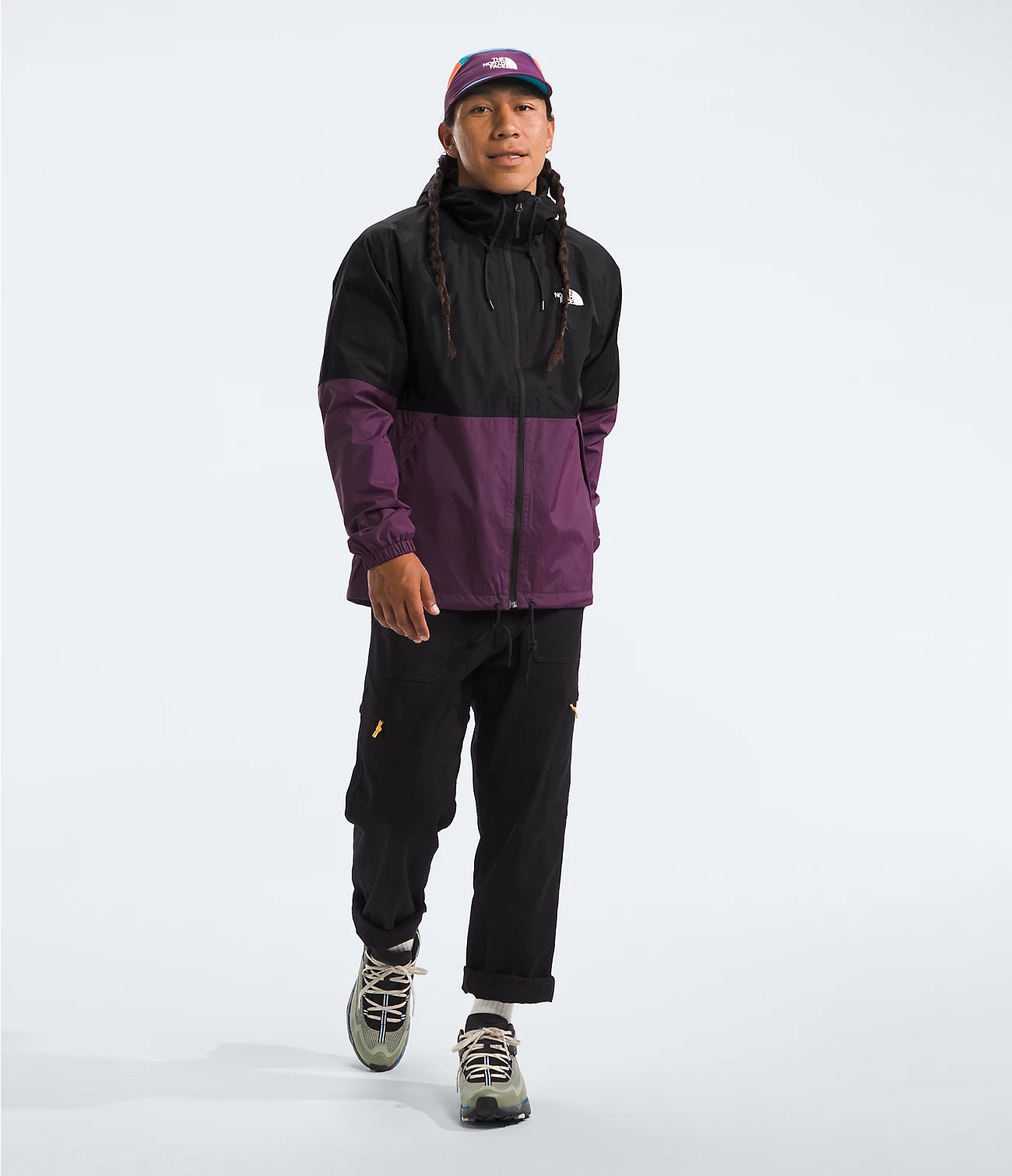 Antora Men's Rain Hoodie - Waterproof Windbreaker Jacket for Outdoor Hiking & Commuting | NF0A7QF3