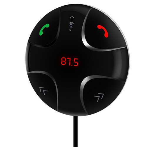 Wireless Bluetooth MP3 Player Car Kit with FM Transmitter & TF Card Slot - Hands-Free Calling & Fast Charging for iPhone X/8/Plus, OnePlus 5 - Perfect for Road Trips & Commuting