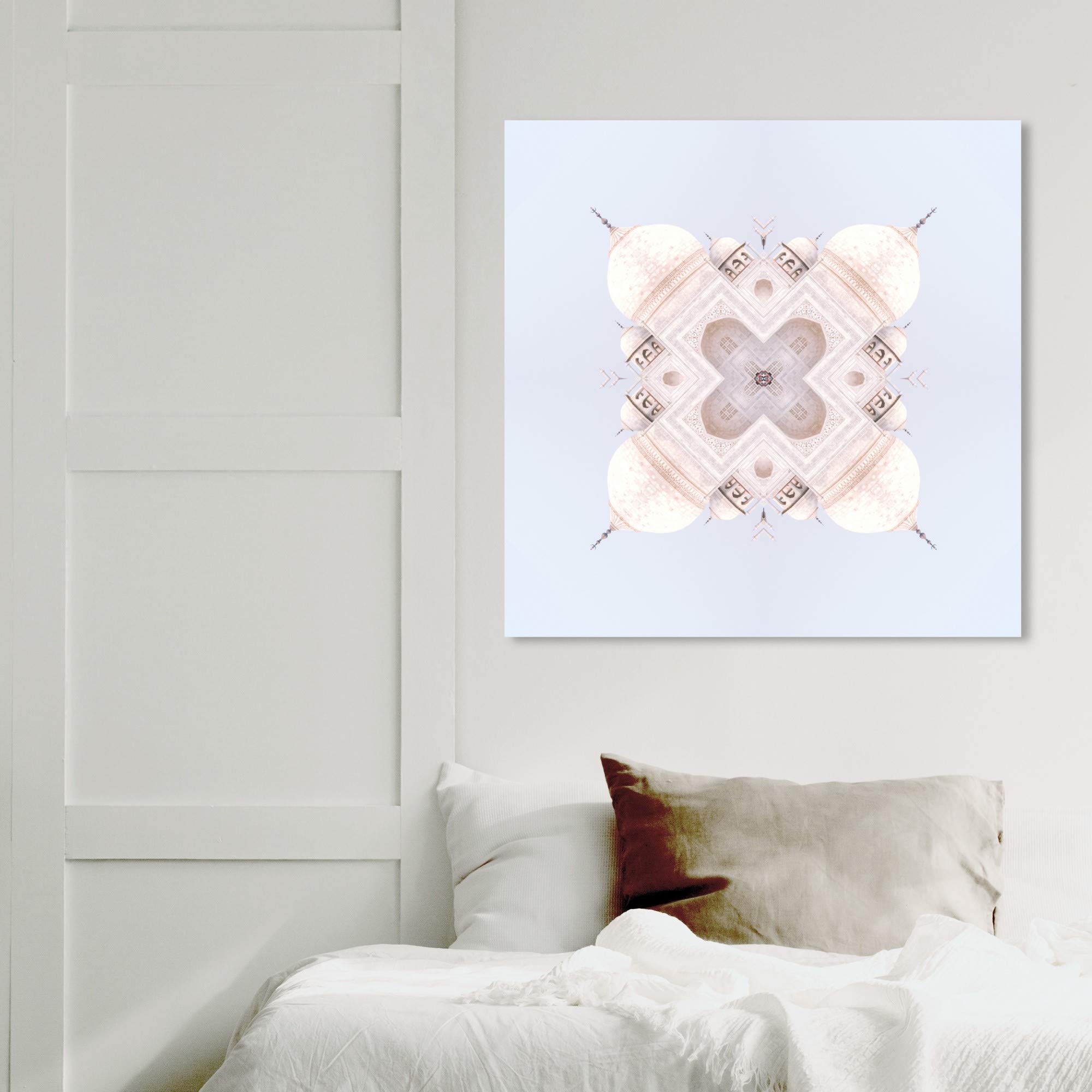 Oliver Gal Artist Co. 'Kalei III' Asian Architecture Wall Art Canvas Print - 30x30 Inches Modern Home Decor in White & Blue - Perfect for Living Room, Bedroom or Office Wall Decor