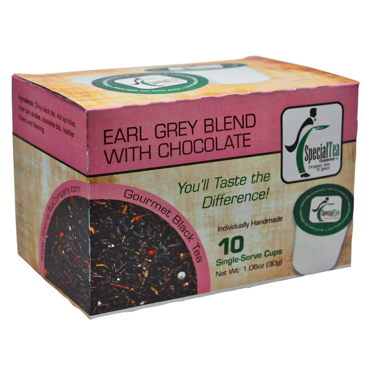 Premium Earl Grey Tea with Chocolate - Single Serve Cups (Pack of 10) | Special Tea Company | Perfect for Afternoon Tea, Office Break or Relaxing at Home