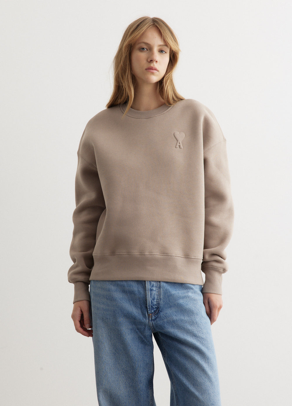 ADC Light Taupe Sweatshirt for Women - Cozy Pullover Hoodie for Casual Wear, Lounge & Outdoor Activities