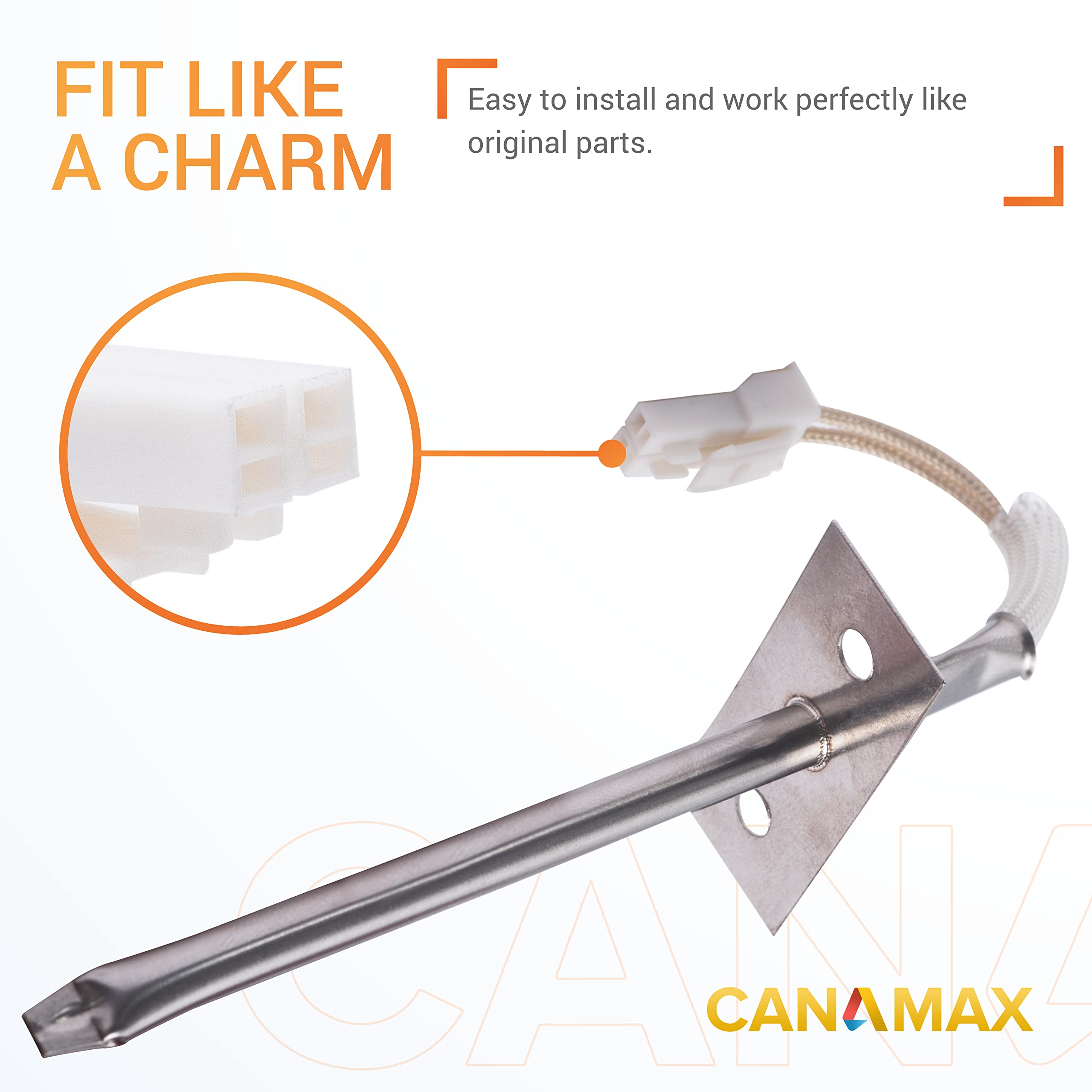 Canamax W10131825 Oven Temperature Sensor - Compatible with Whirlpool, Maytag, KitchenAid - Replaces WPW10131825, 4455636, WPW10131825VP, PS11748765 - Perfect for Baking, Roasting & Cooking in Electric/Gas Ranges
