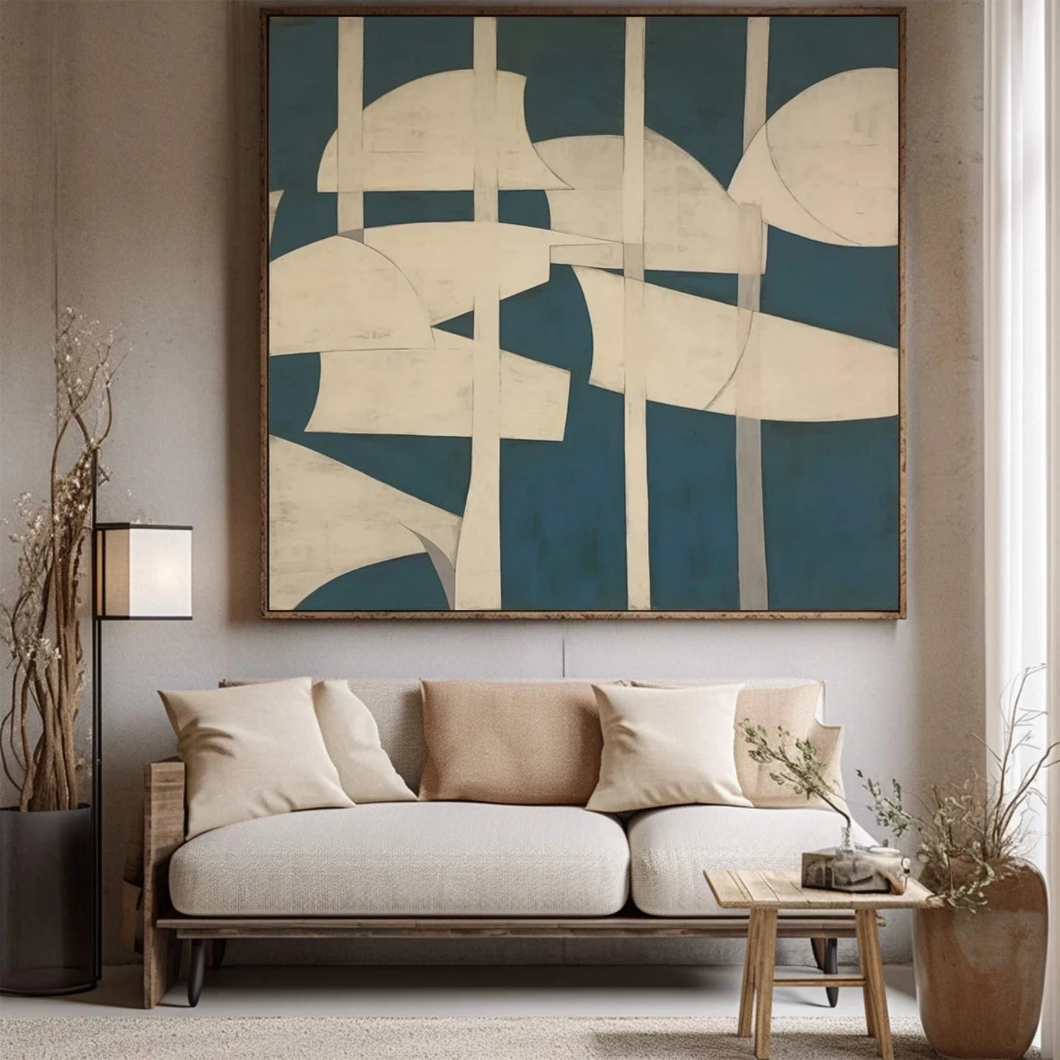 Abstract Painting #AB 336 - Modern Wall Art for Home & Office Decor | Unique Handmade Canvas Artwork for Living Room, Bedroom, or Gift