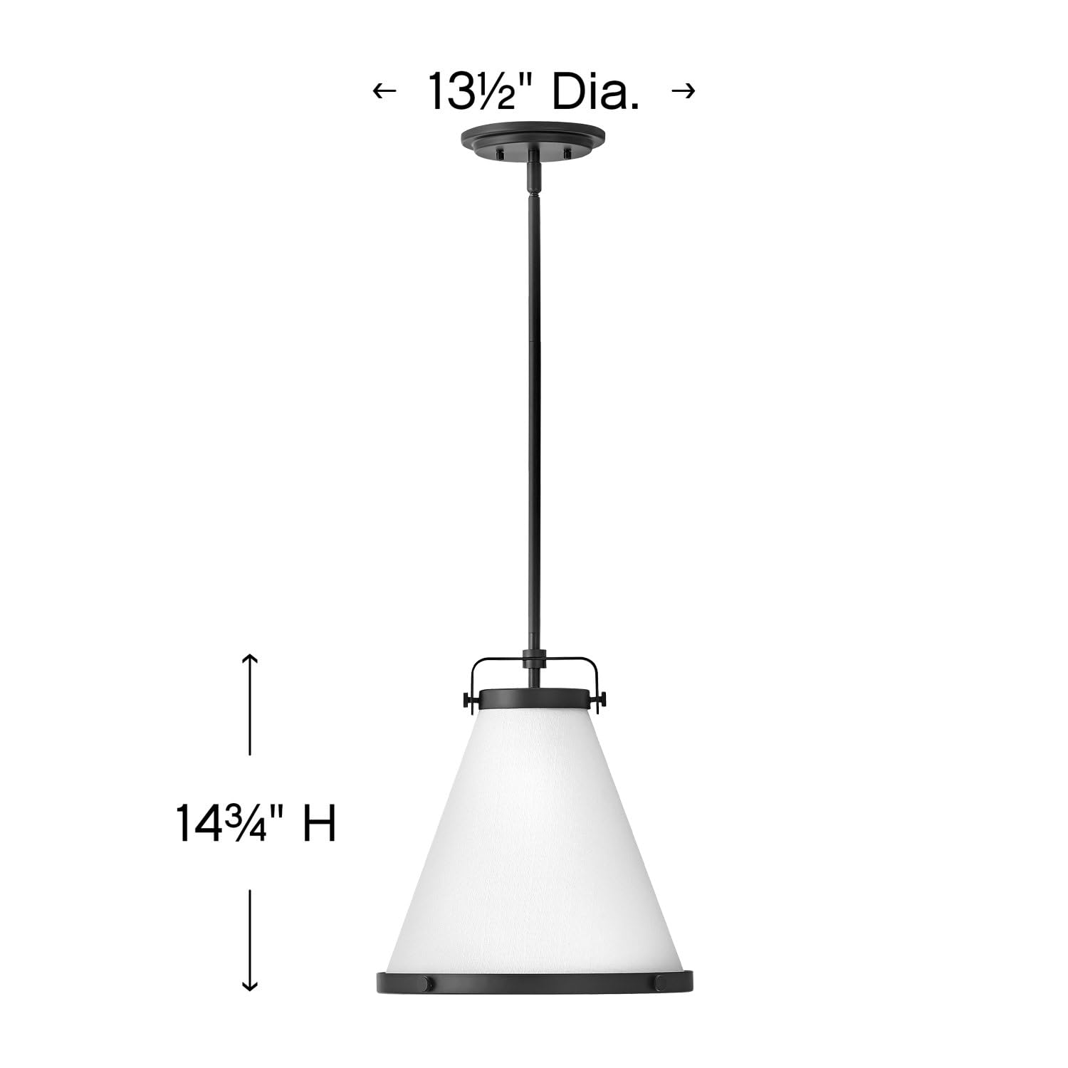 Hinkley Lexi 1-Light Small Farmhouse Pendant Lamp - 14.75