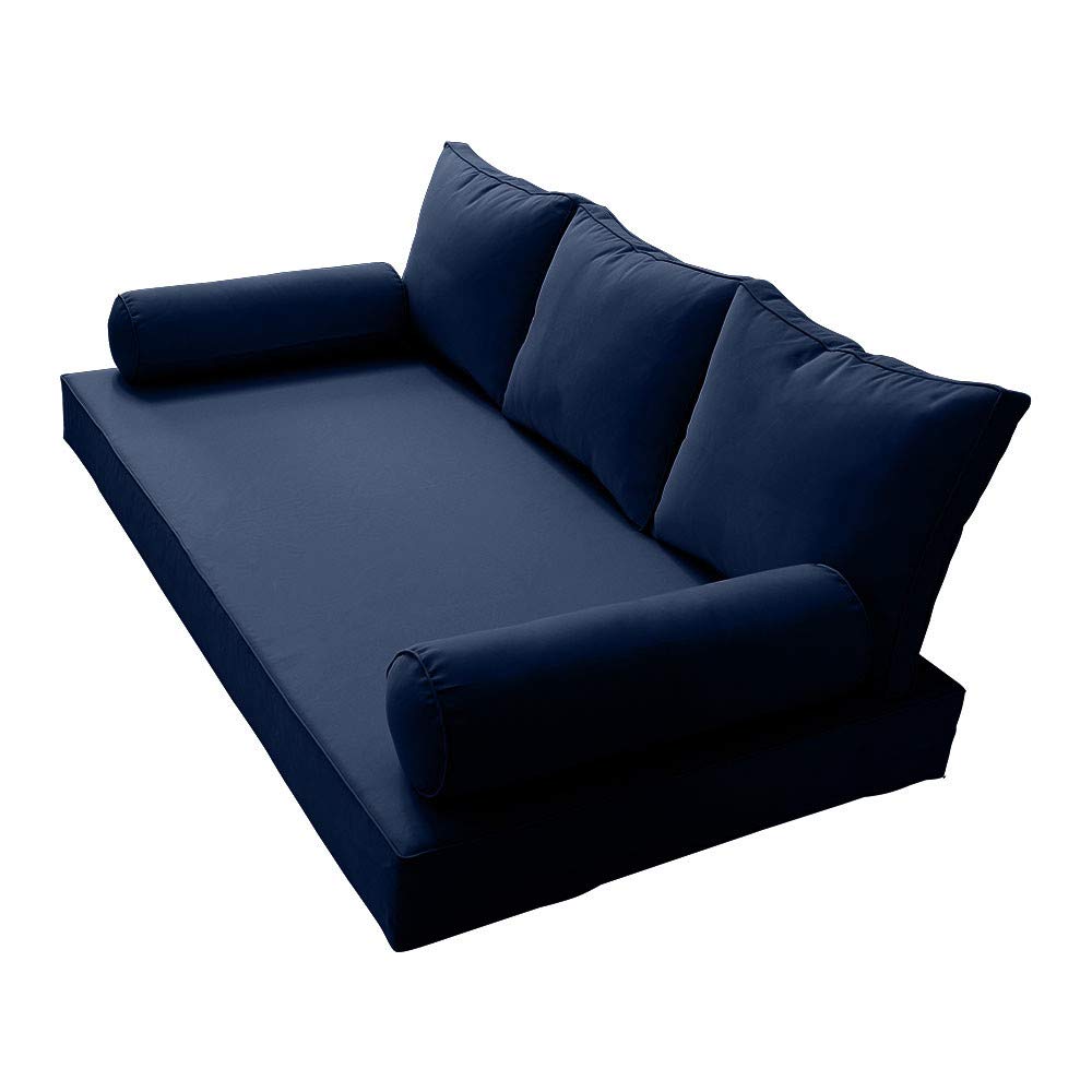 **Prolinemax Style3 Full Size 6-Piece Outdoor Daybed Cushion Set with Bolster Pillows - Waterproof & Comfortable Patio Furniture Cushions for Poolside, Garden, and Backyard Lounging**