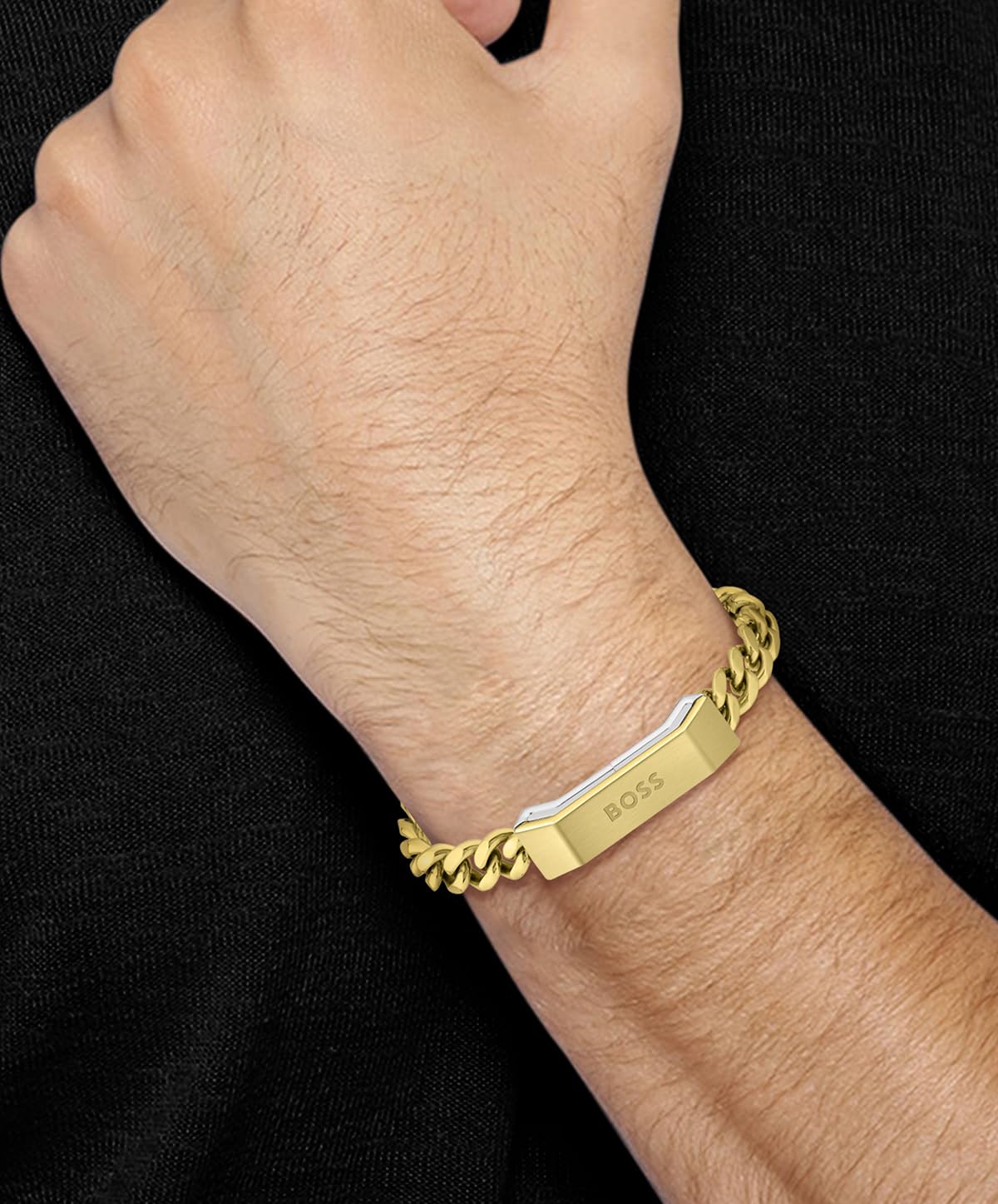 BOSS Jewelry Men's CARTER Collection Chain Bracelet - Gold, Silver & Black Options | Stylish Gift for Men, Perfect for Casual Wear & Special Occasions