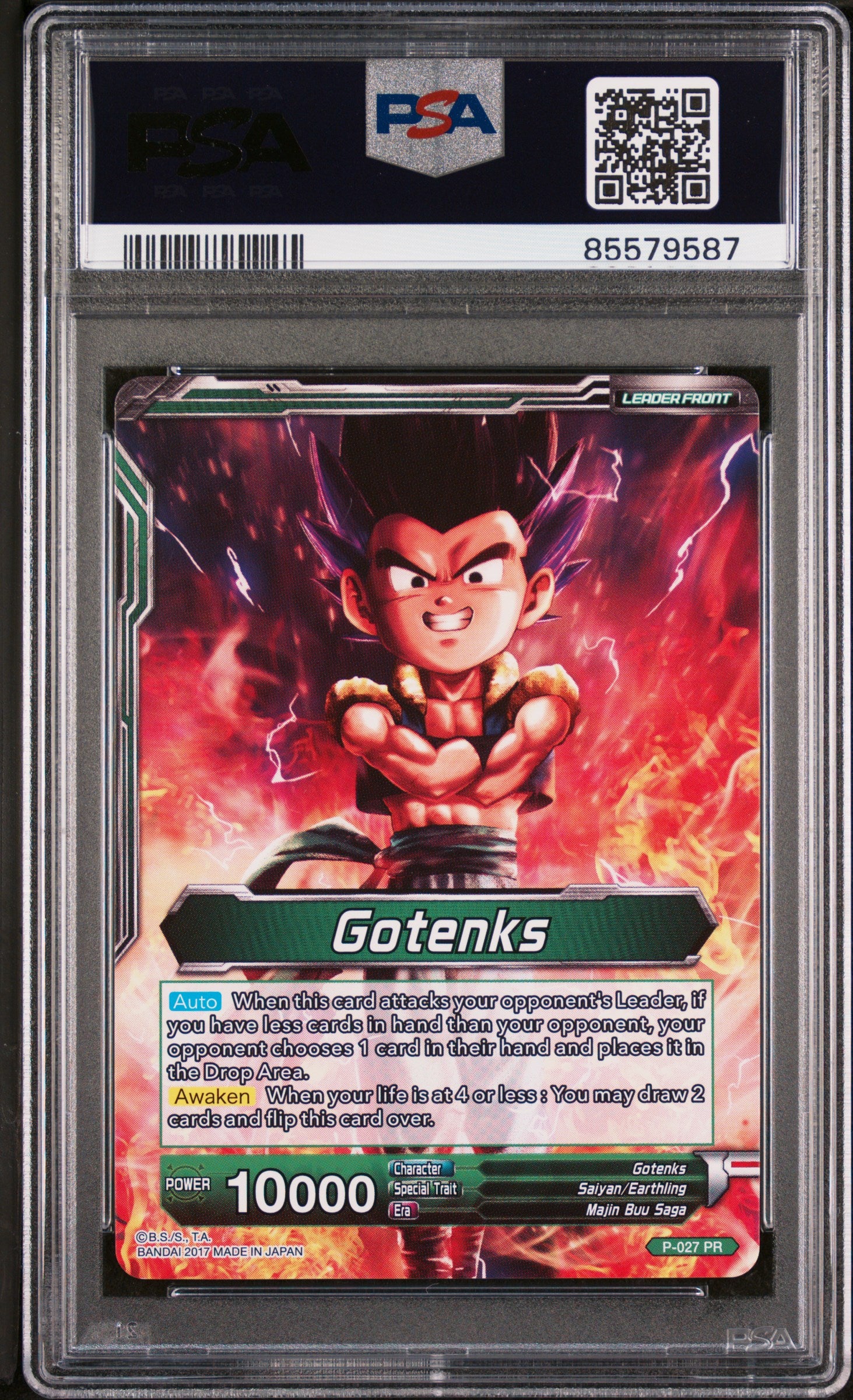 2017 Dragon Ball Super 1st Edition Premium Gold Stamp SS Gotenks #P027 PSA 10 Graded Card - Perfect for Anime Collectors & Dragon Ball Z Fans Display