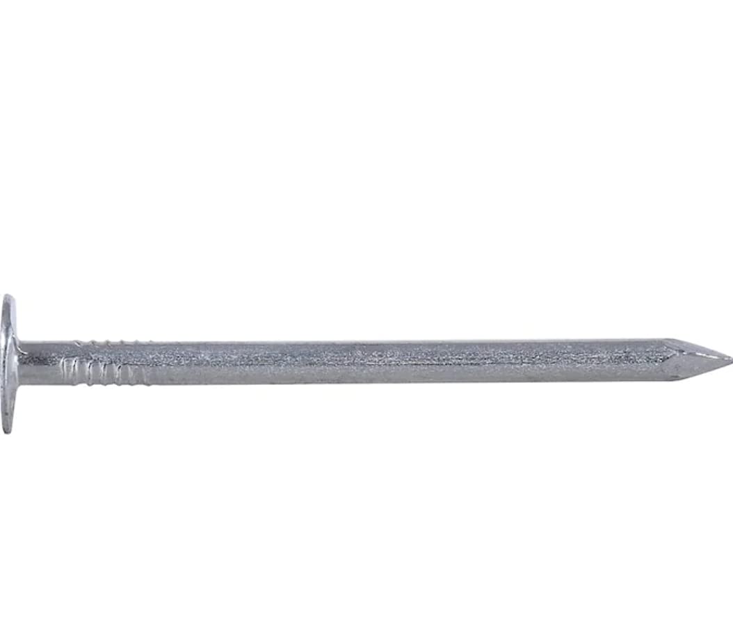 2-Inch Electro-Galvanized Roofing Nails - 5lb Box for Roofing Projects, Shingle Installation & Construction Work